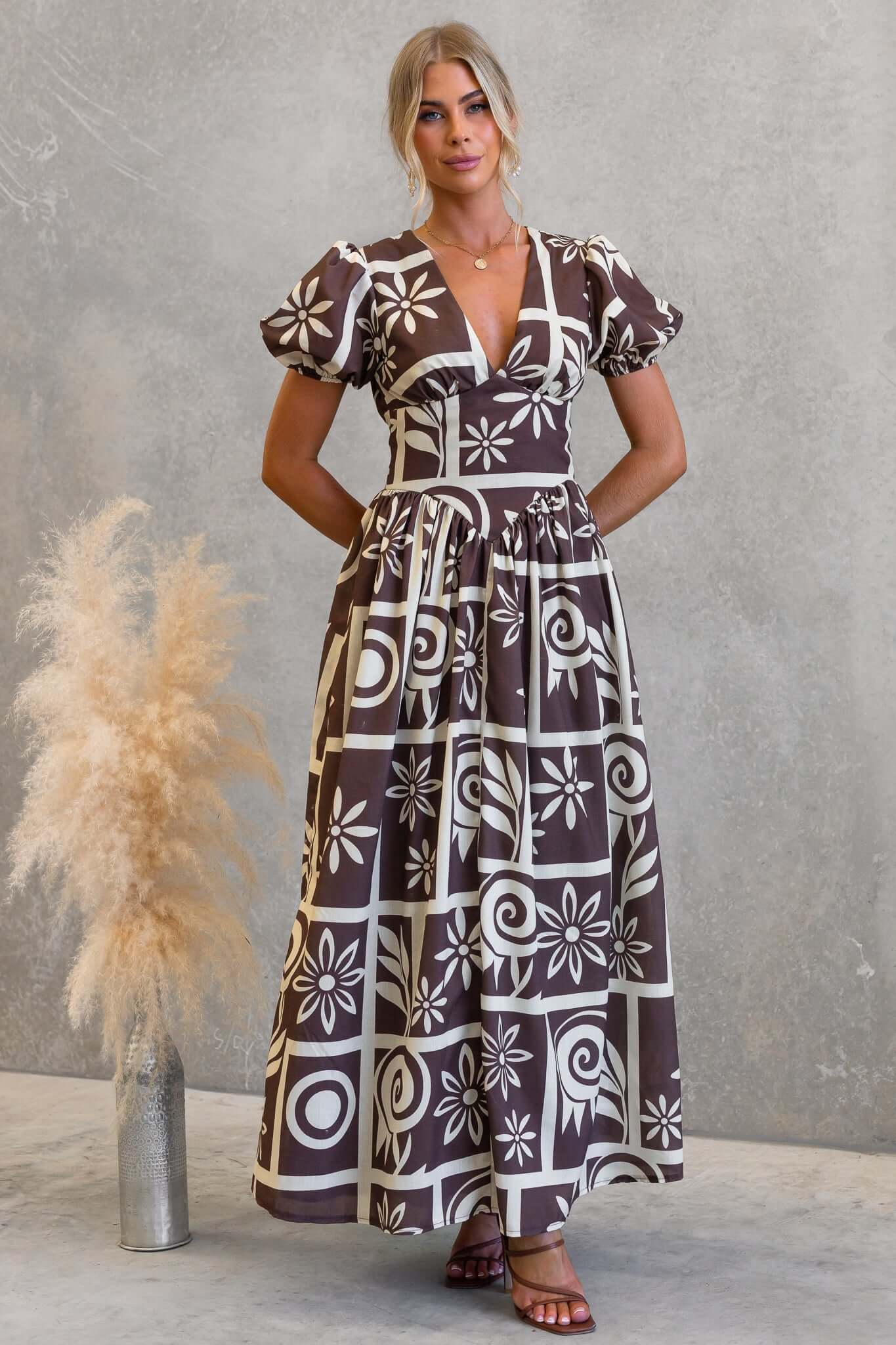 Mocha Mirage Maxi Dress - Image 3