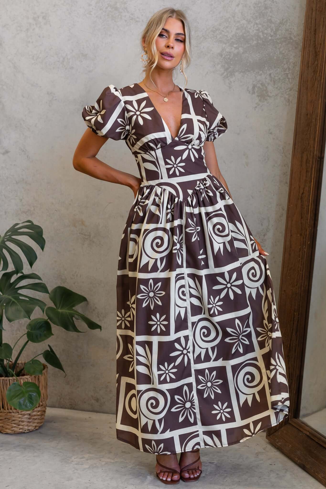 Mocha Mirage Maxi Dress - Image 4
