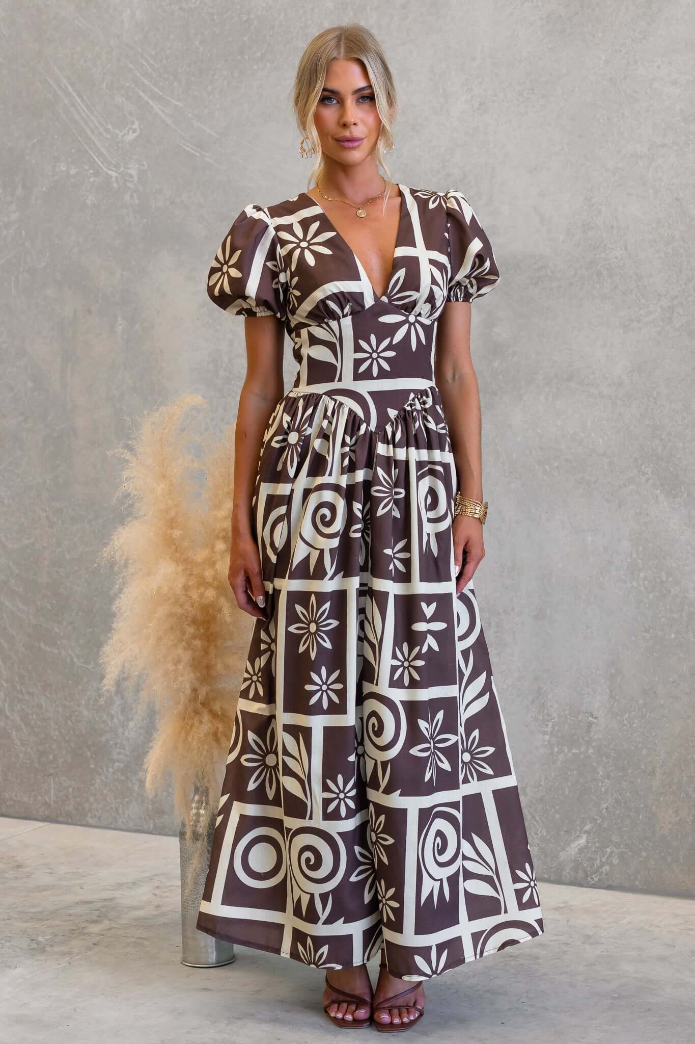 Mocha Mirage Maxi Dress - Image 5