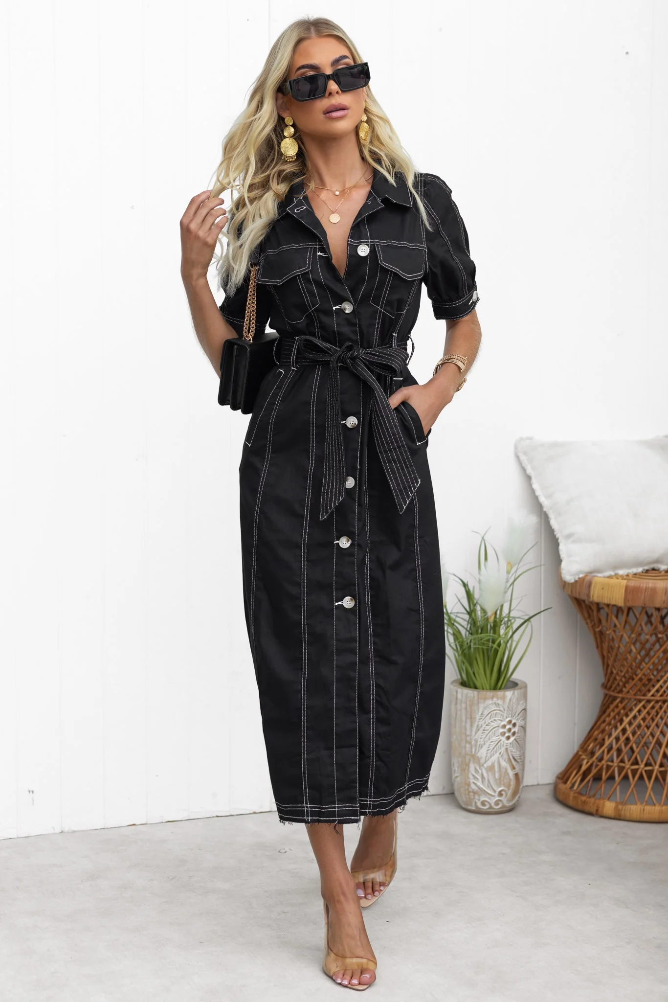 Morgan Denim Midi Dress