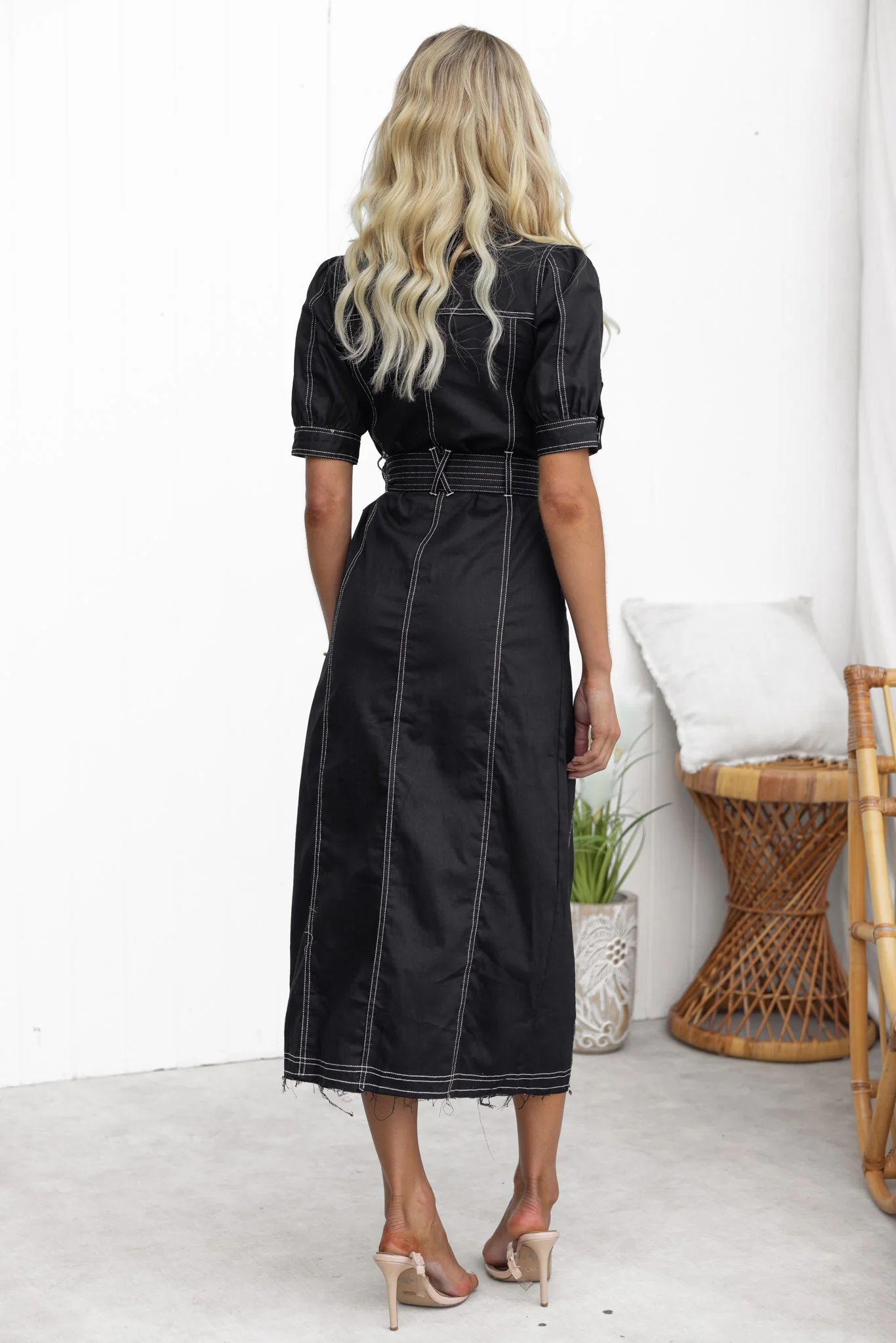 Morgan Denim Midi Dress - Image 6