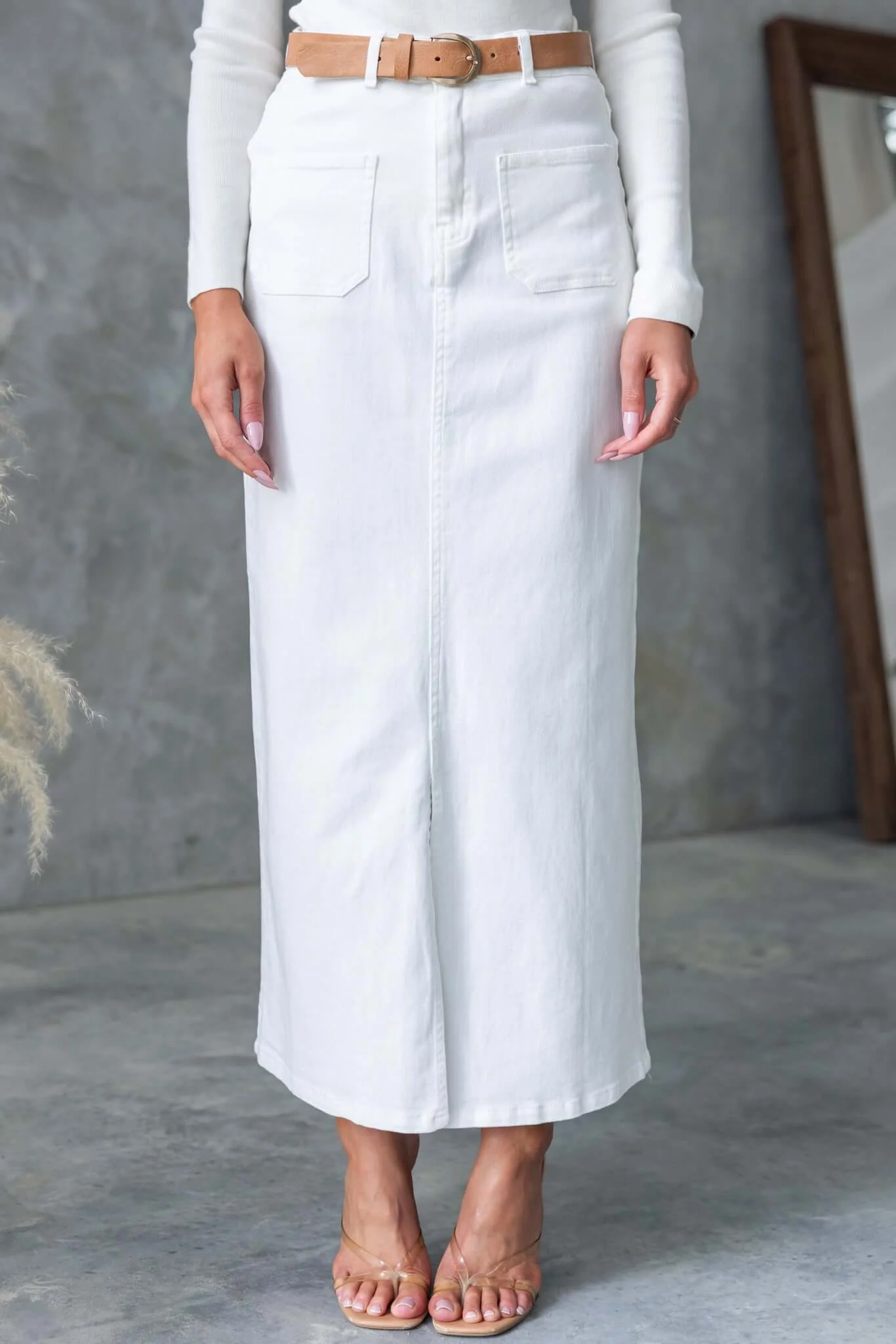 Naomi Denim Maxi Skirt - Image 4