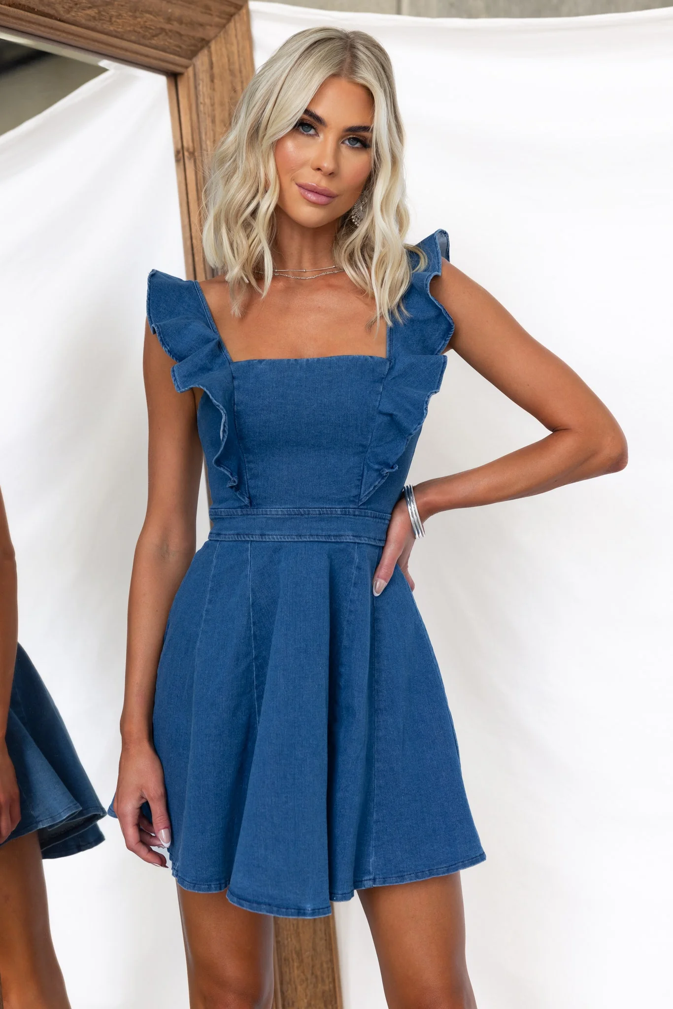 Natty Denim Dress - Image 3