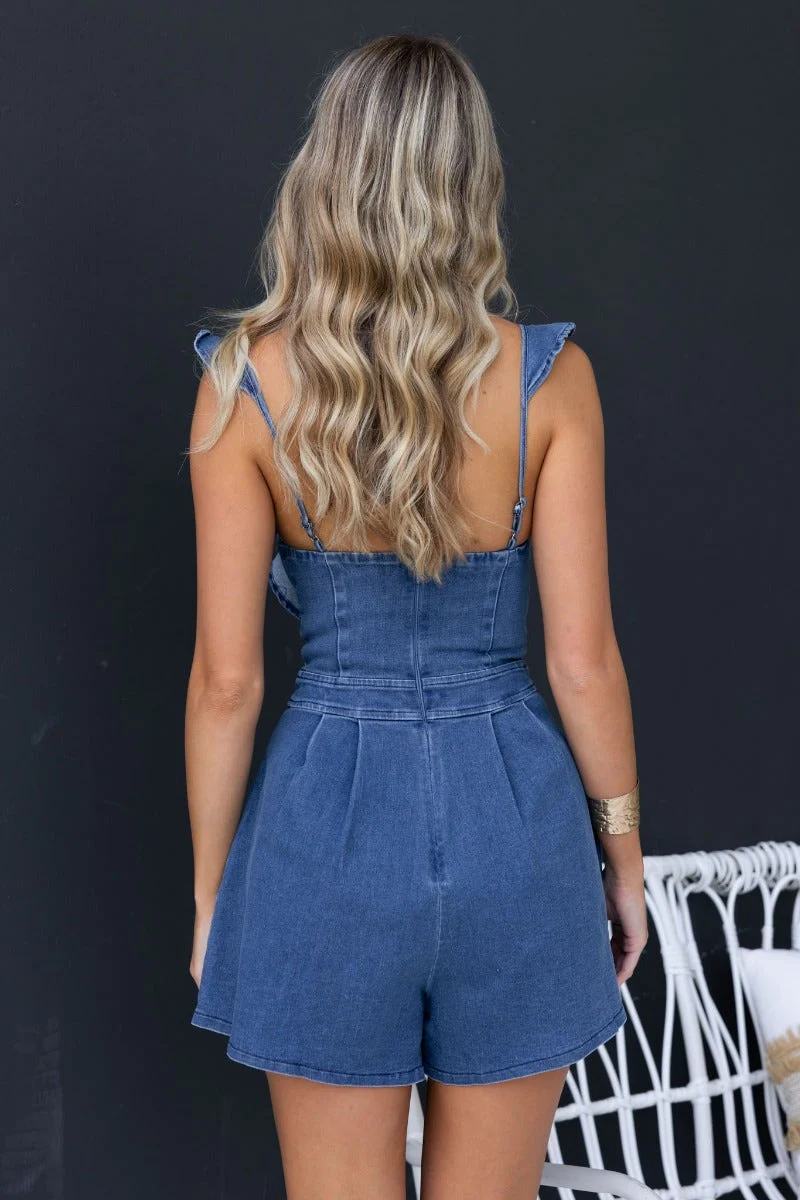 Natty Denim Playsuit - Image 5