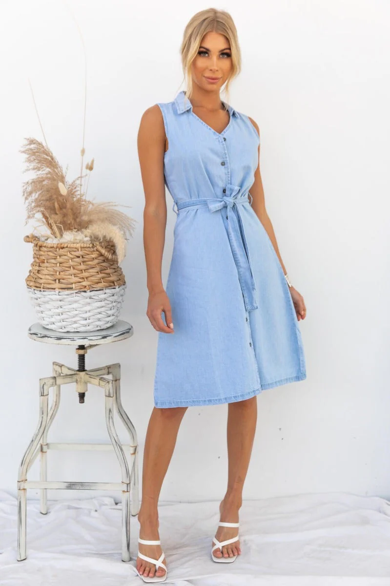 Neya Denim Dress - Image 3