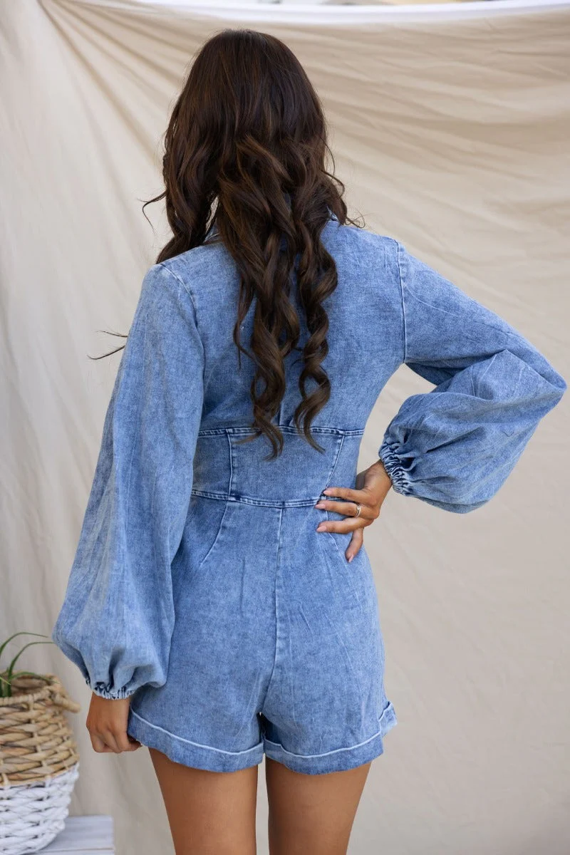 Nova Denim Playsuit - Image 6