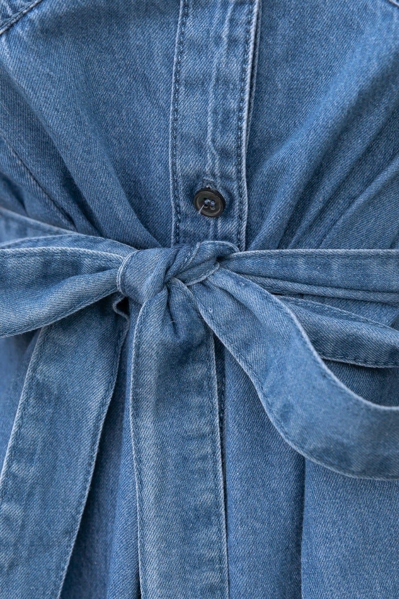 Oblique Denim Dress - Image 7