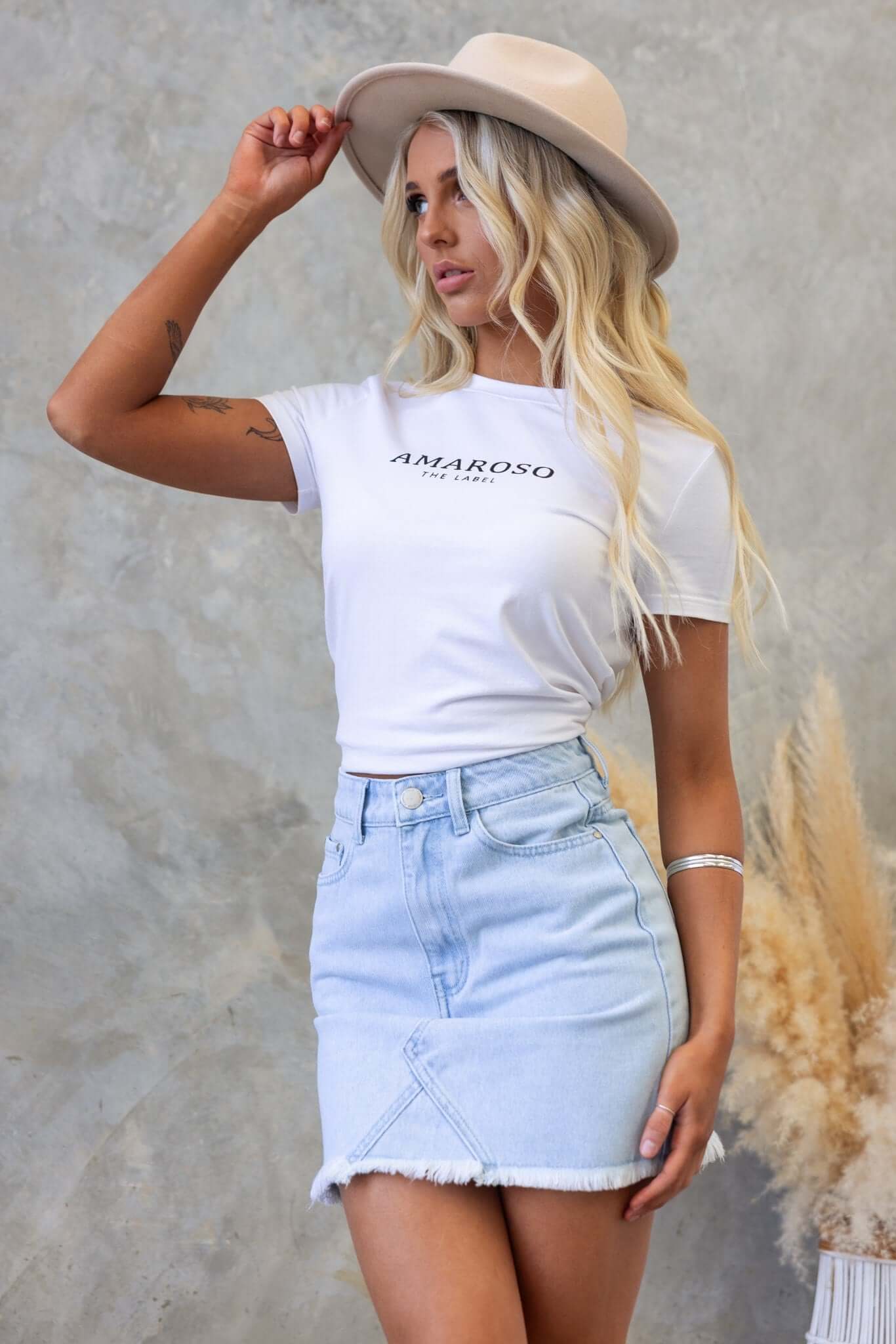 Orange County Denim Skirt