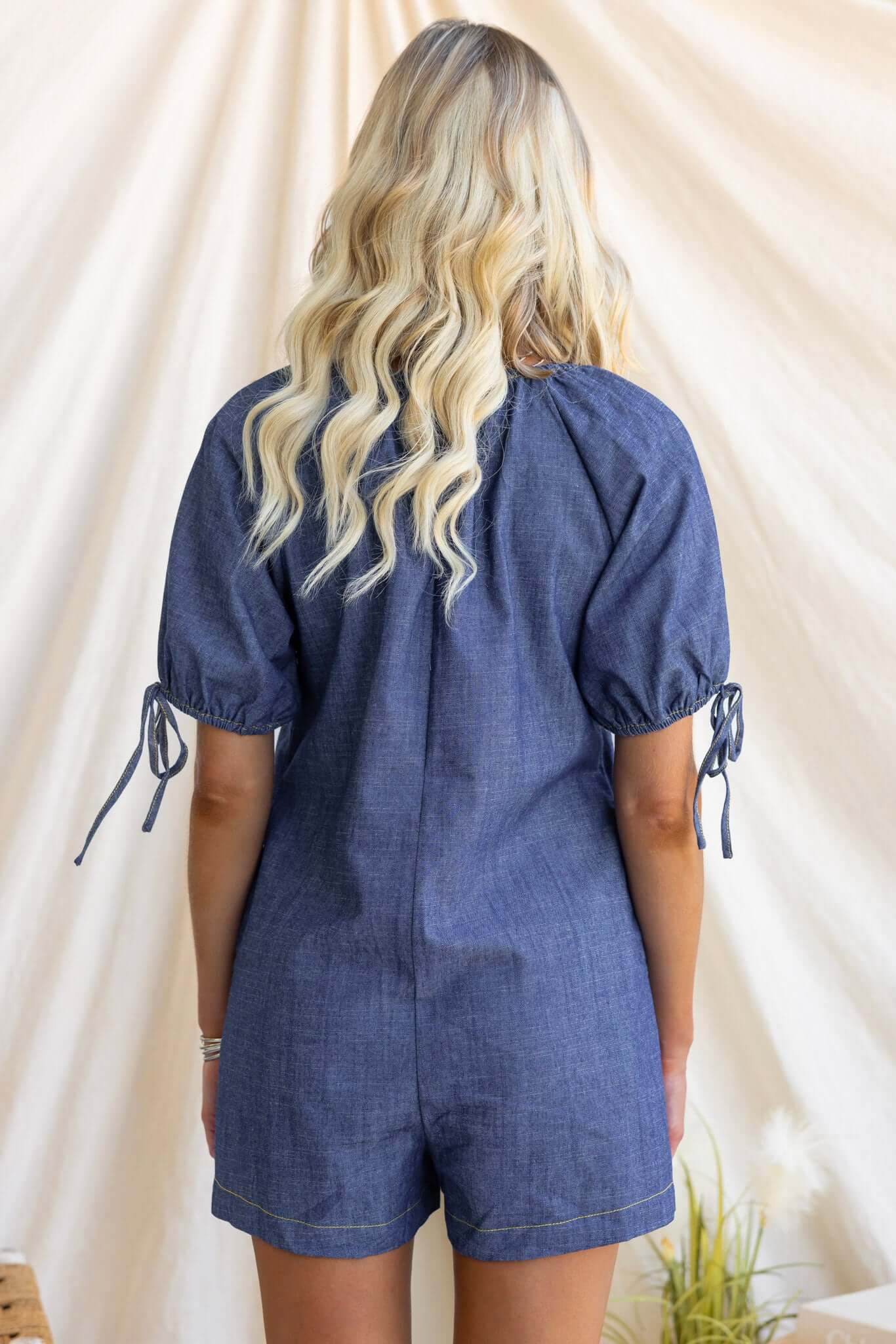 Orena Denim Playsuit - Image 9