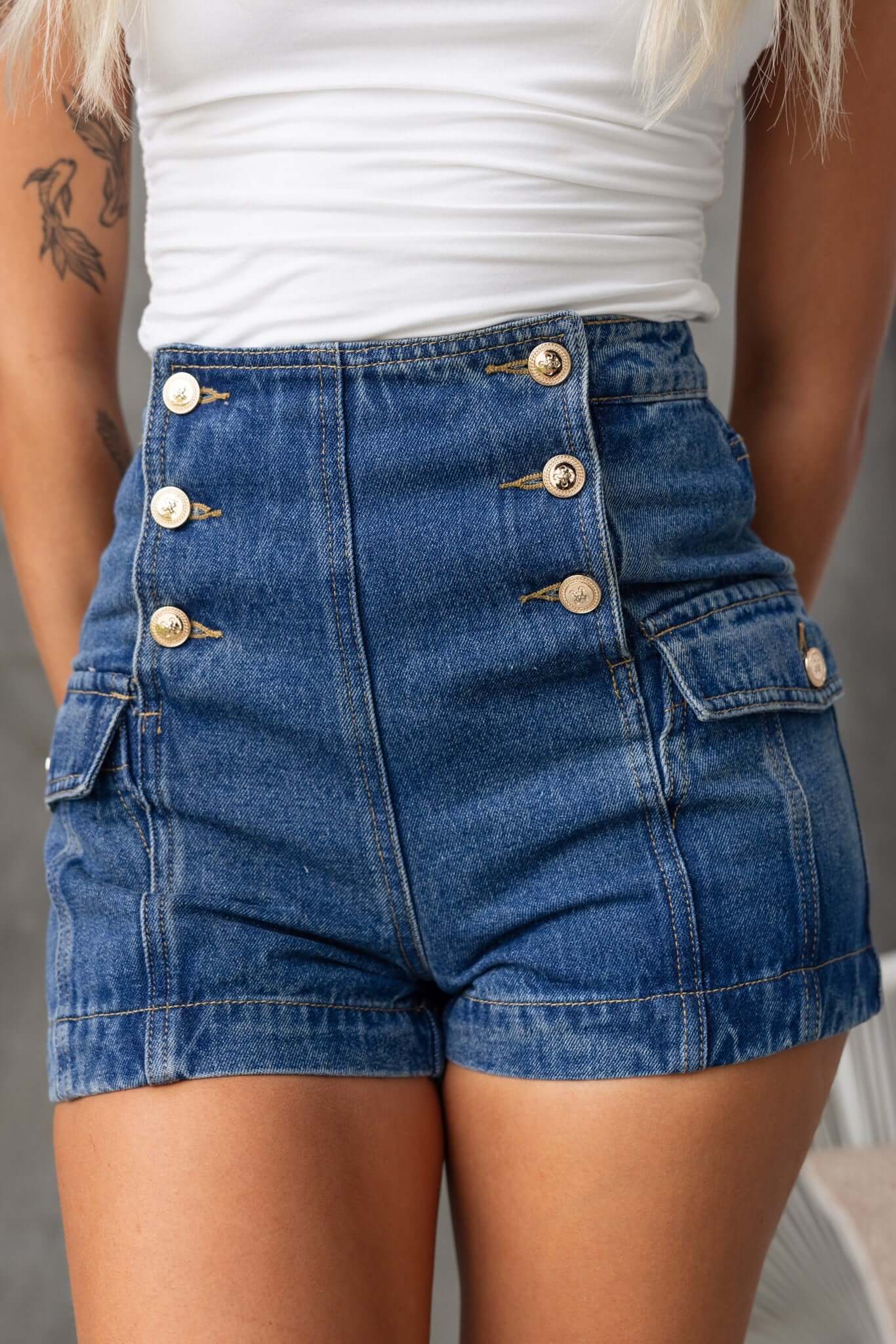 Osment Denim Shorts - Image 5