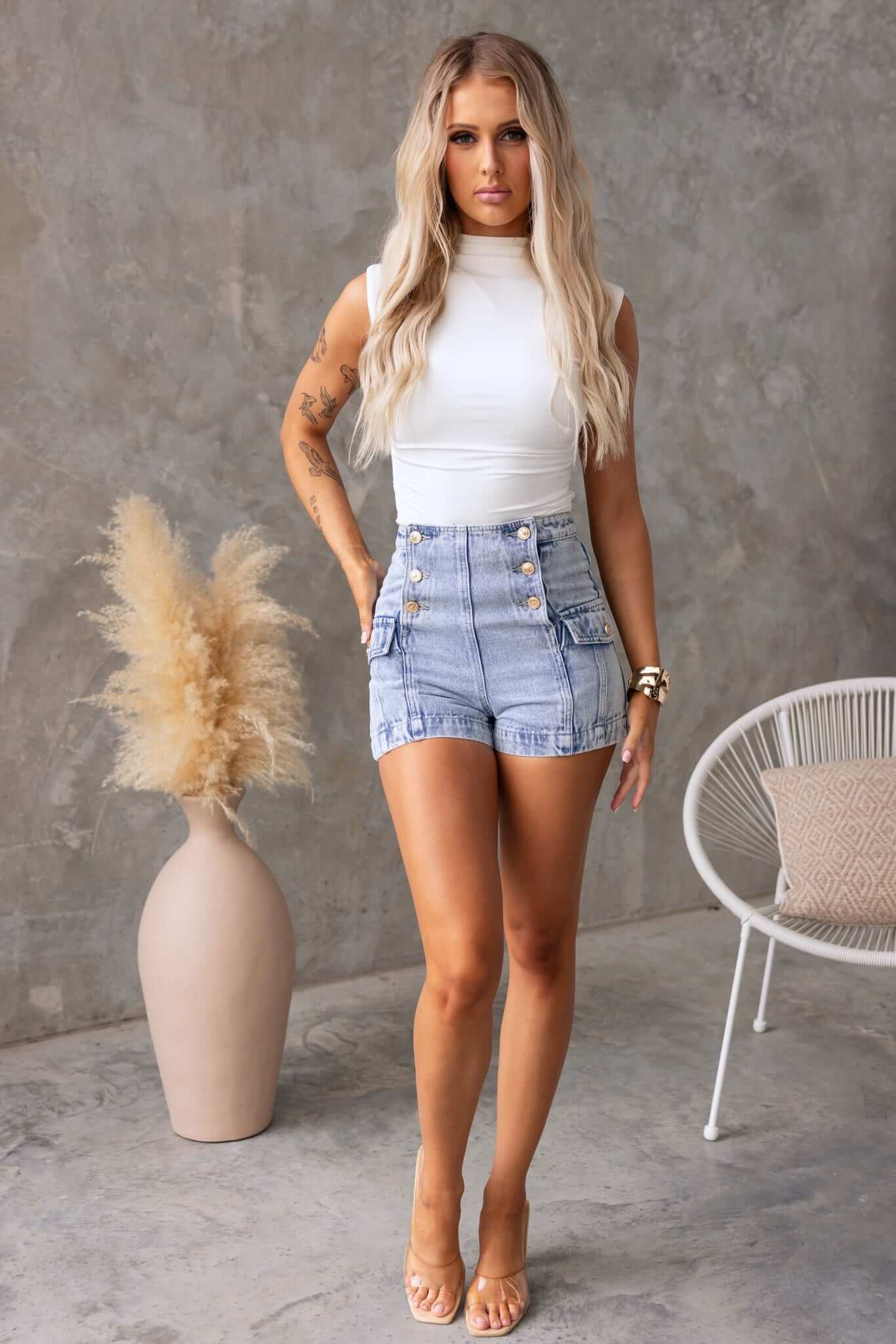 Osment Denim Shorts - Image 2