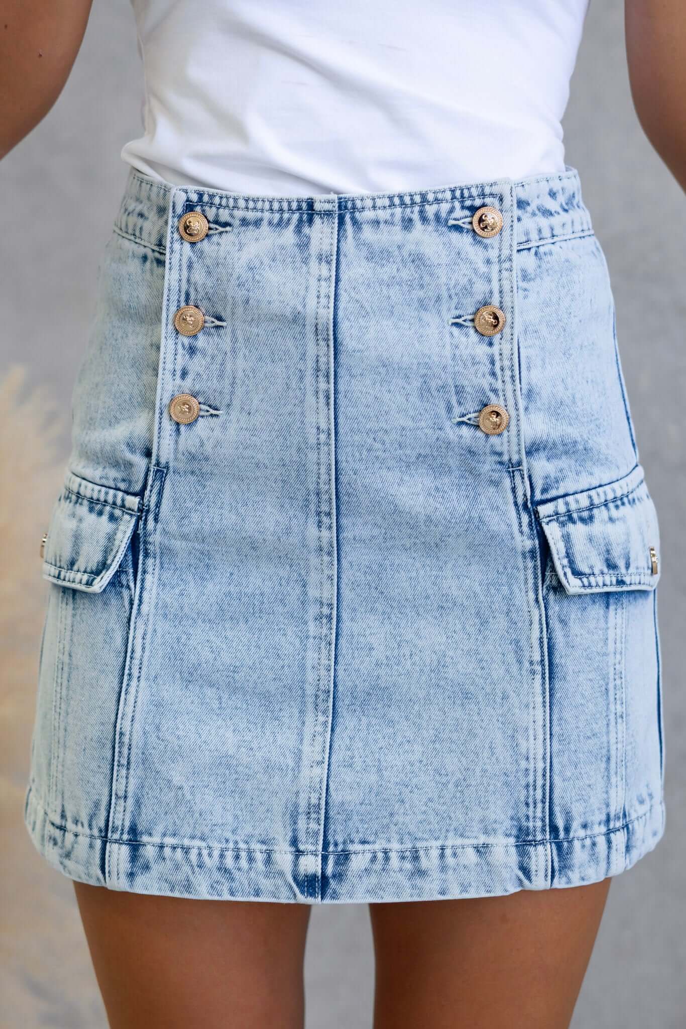 Osment Denim Skirt - Image 4