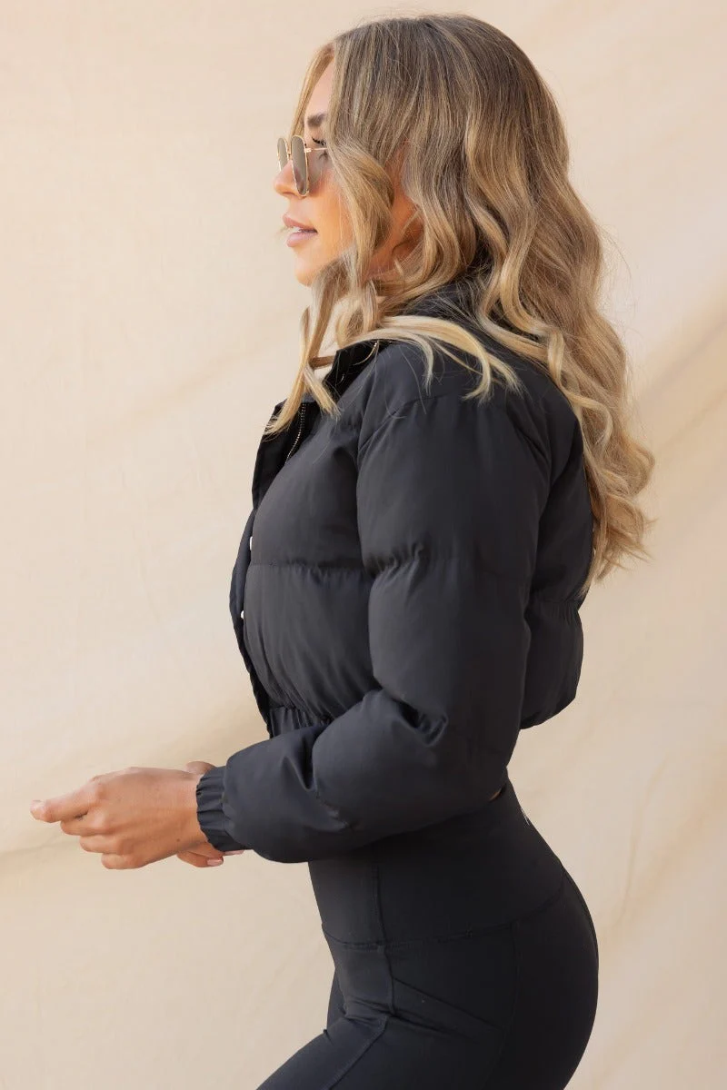 Over The Top Crop Puffer Jacket - Image 3