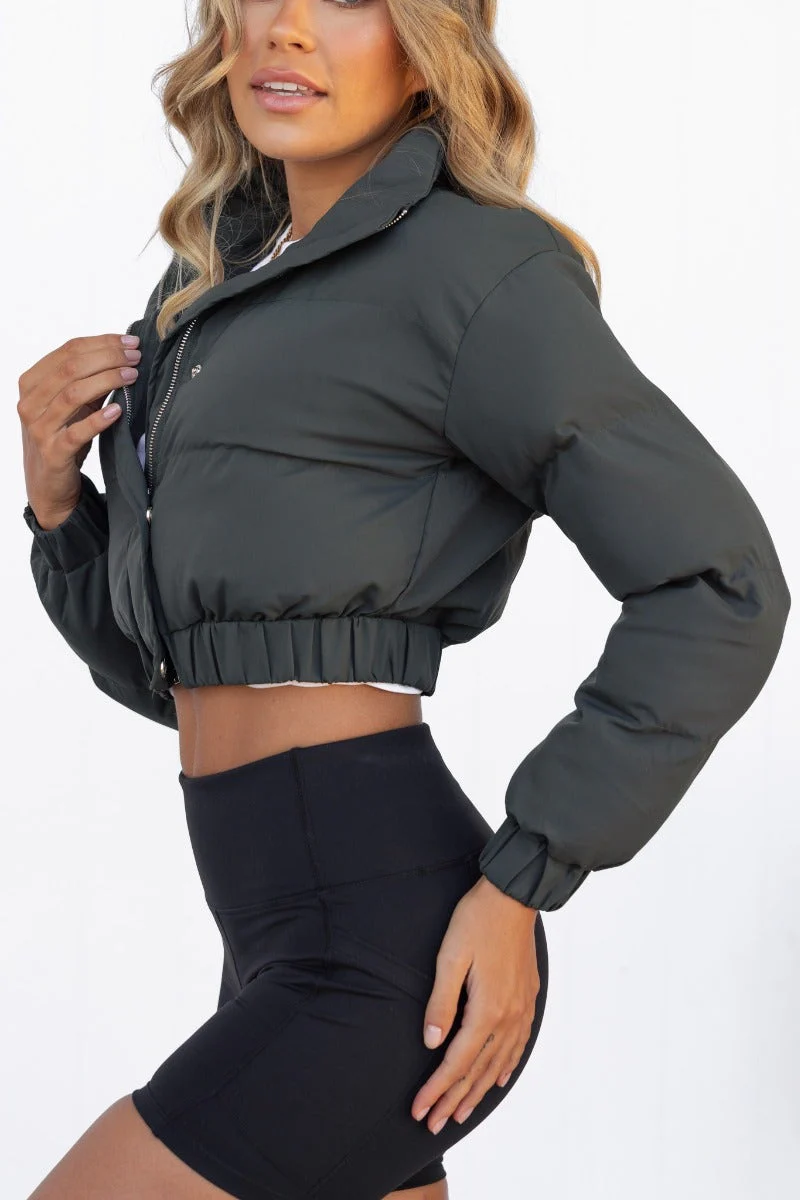 Over The Top Crop Puffer Jacket - Image 4