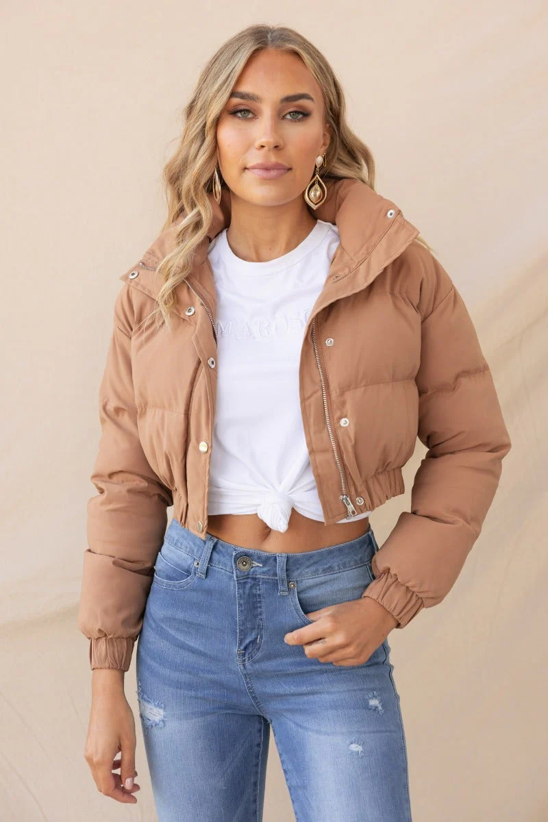 Over The Top Crop Puffer Jacket - Image 4