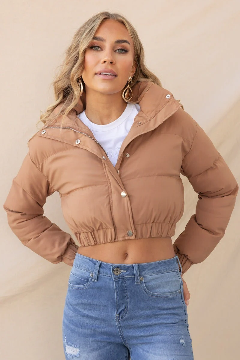 Over The Top Crop Puffer Jacket - Image 5