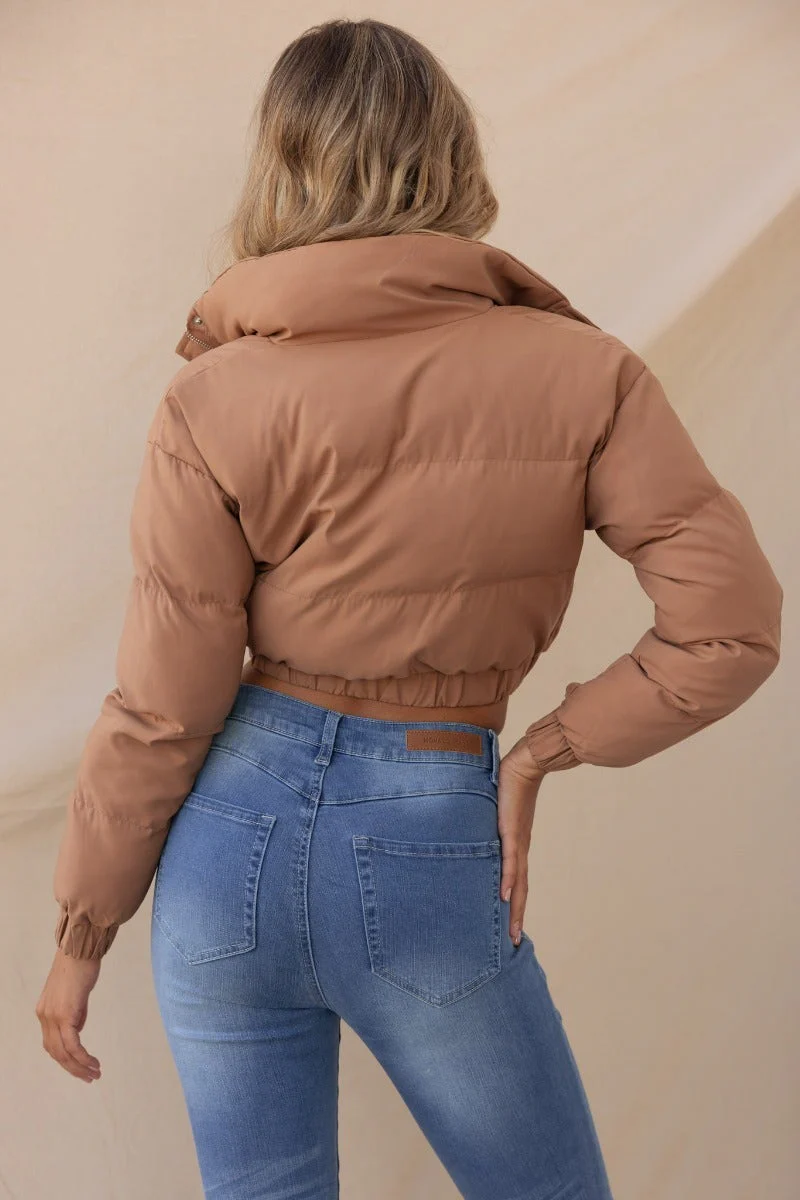 Over The Top Crop Puffer Jacket - Image 7