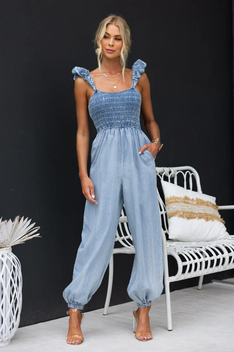Paddington Denim Jumpsuit - Image 4