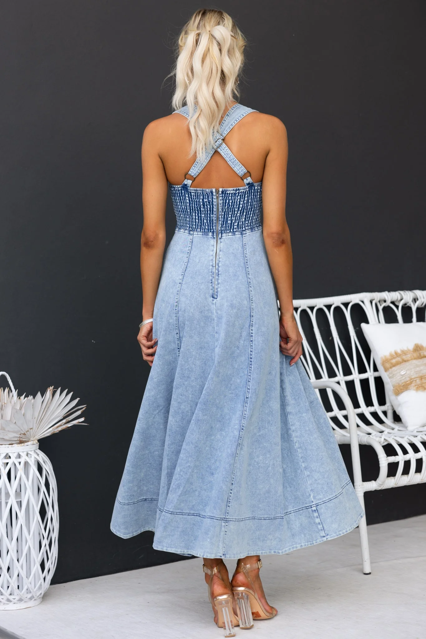 Pallara Denim Midi Dress - Image 5