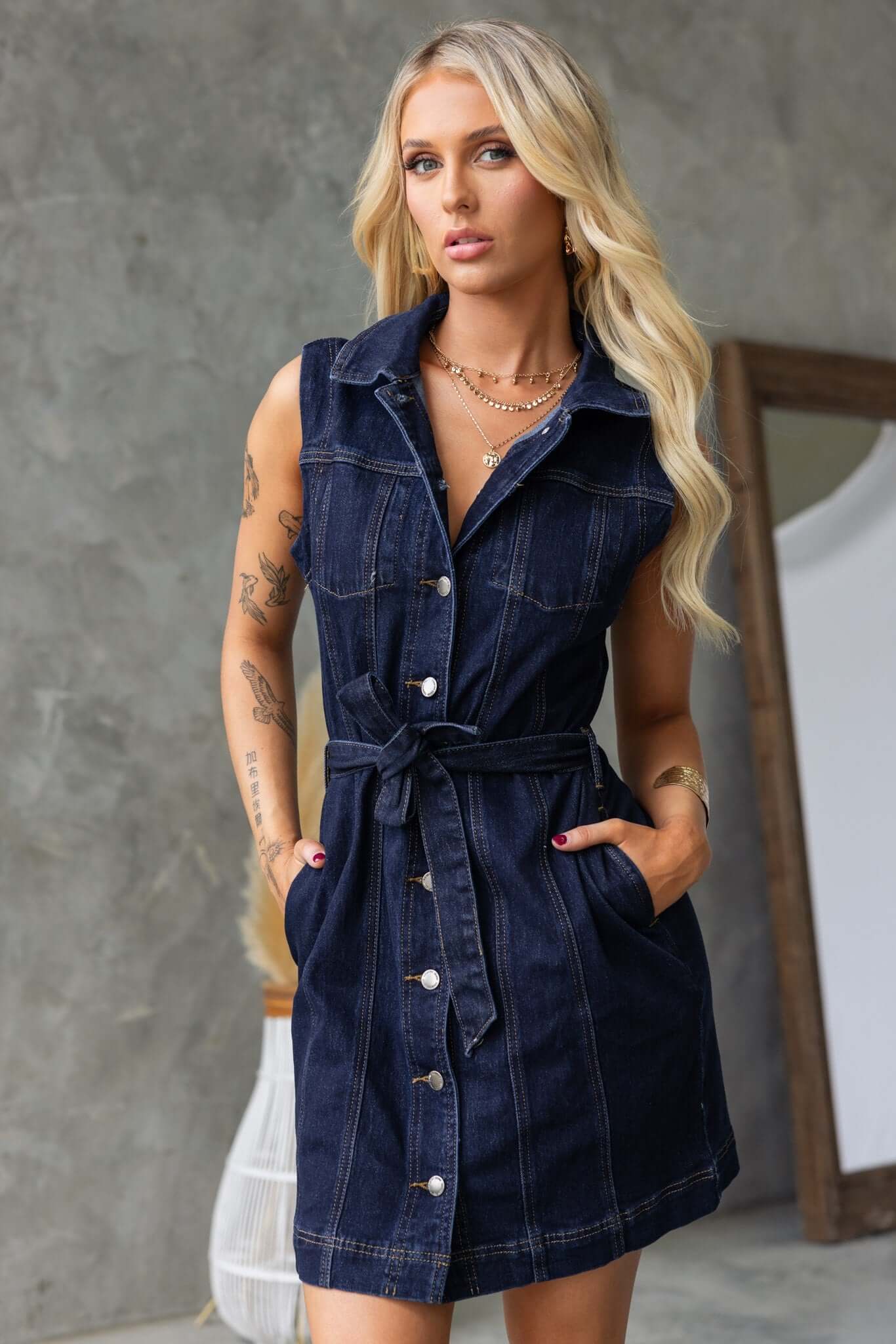 Pokey Denim Dress - Image 3