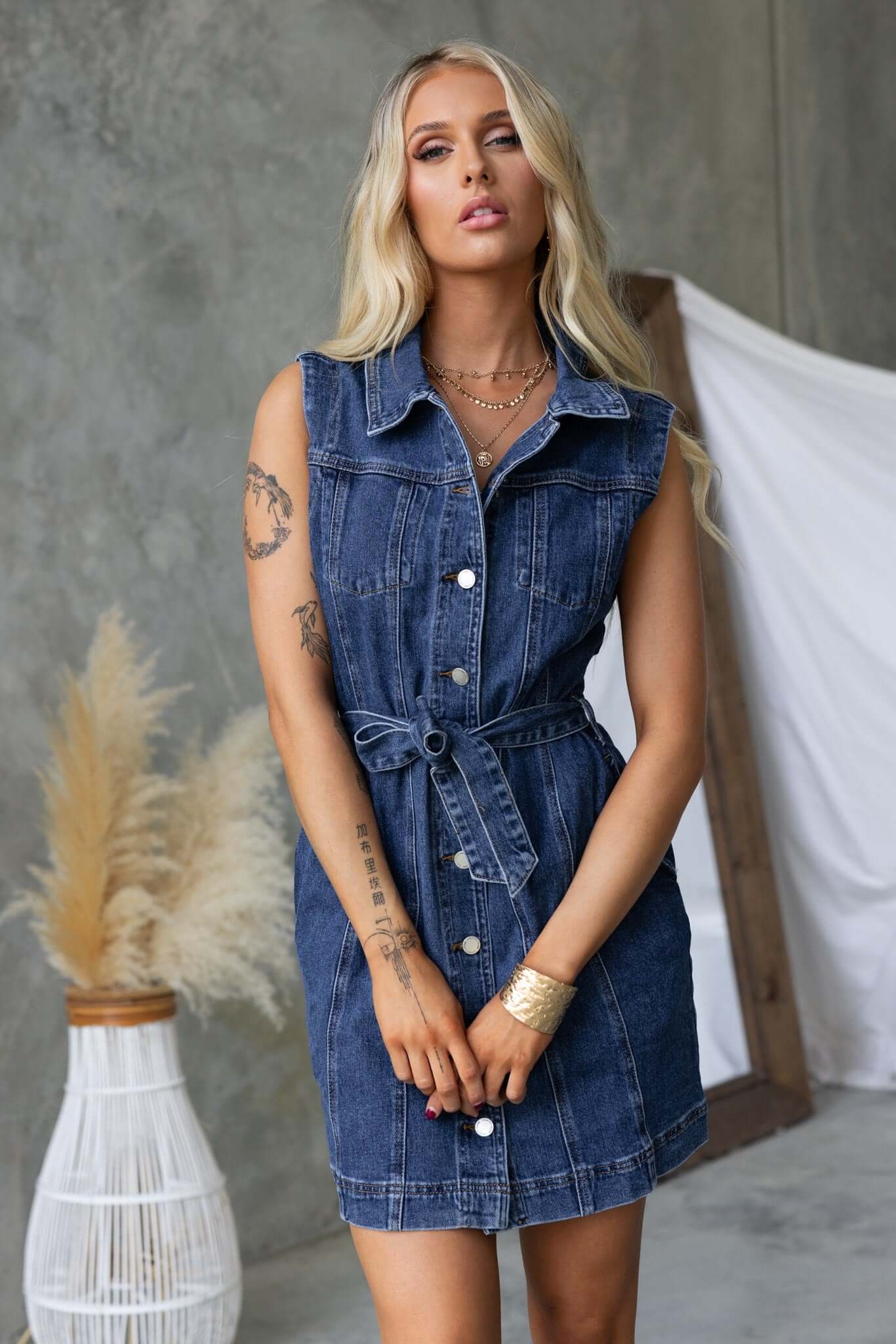 Pokey Denim Dress - Image 4