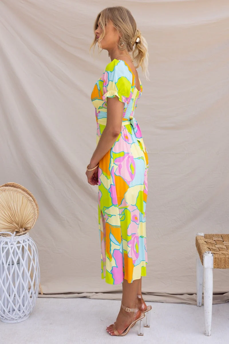 Pop Of Colour Midi Dress - Image 5