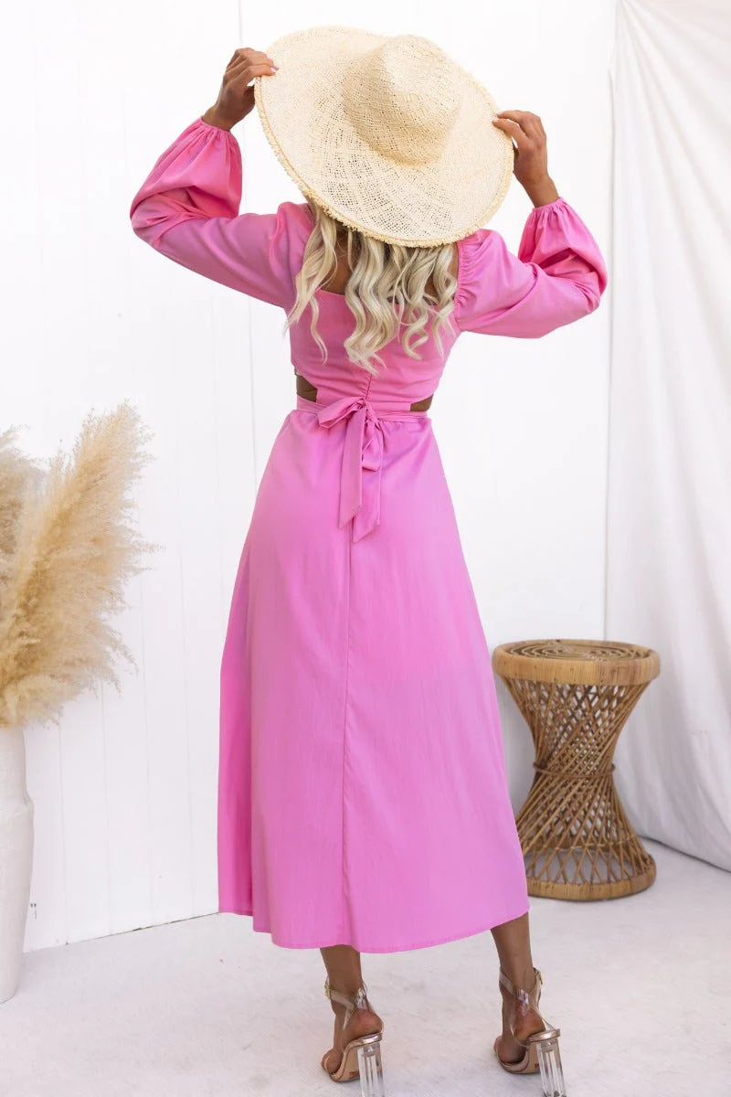 Pretty In Pink Midi Dress - Image 2