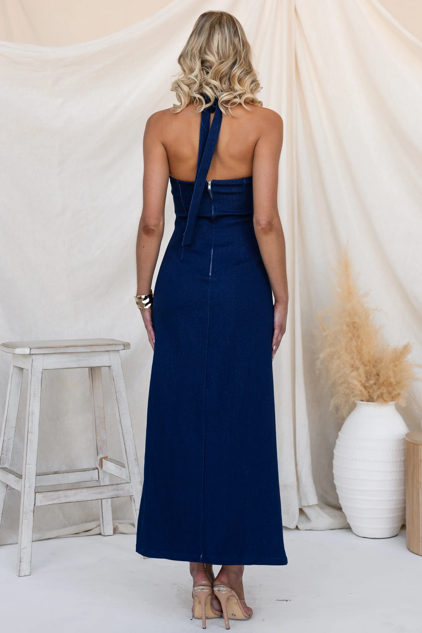 Riot Denim Maxi Dress - Image 6