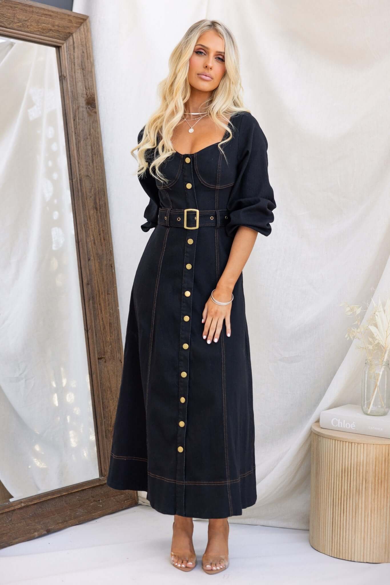 Rome Denim Maxi Dress