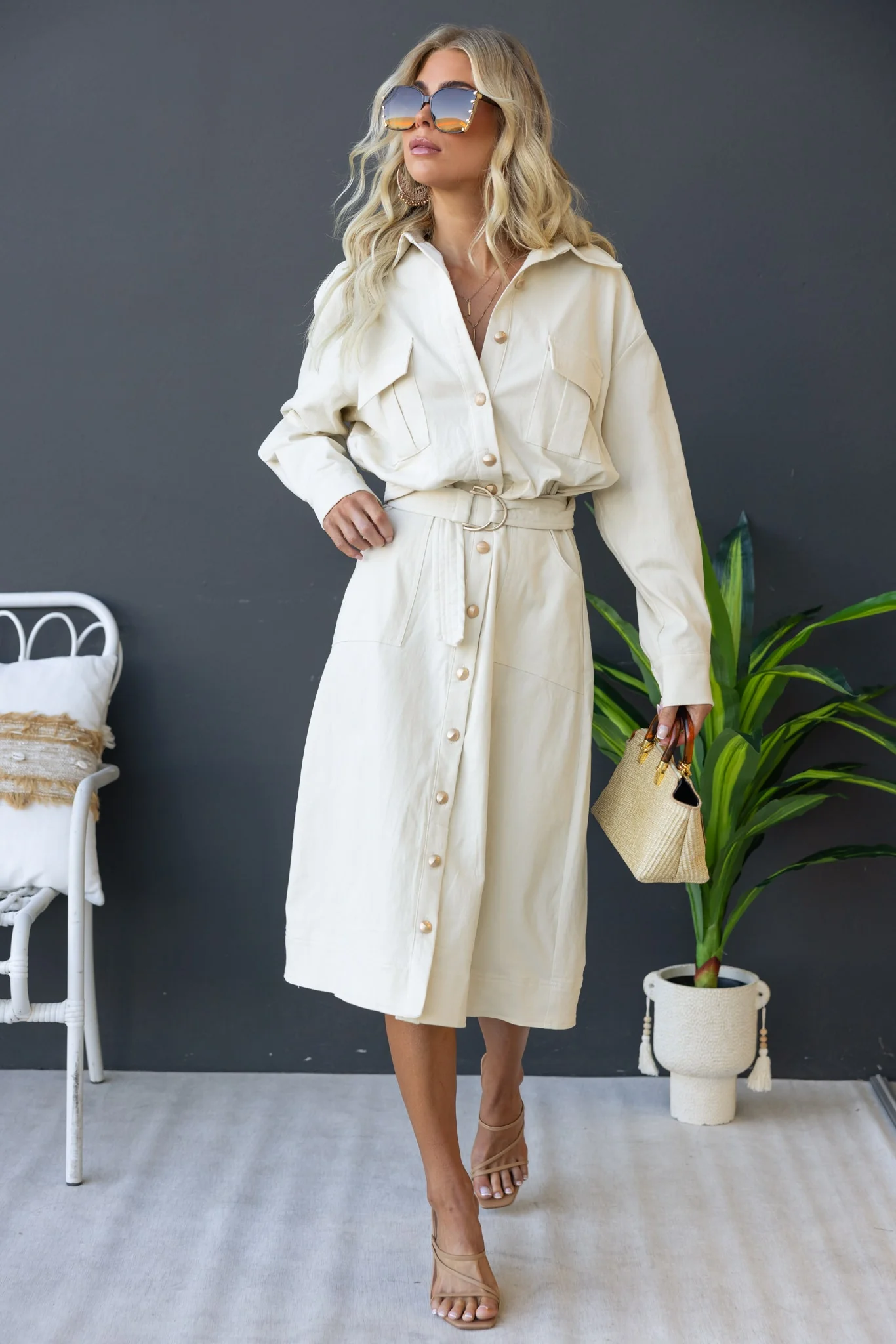 Ronin Denim Midi Dress