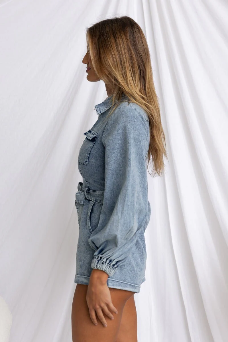 Rover Denim Playsuit - Image 5