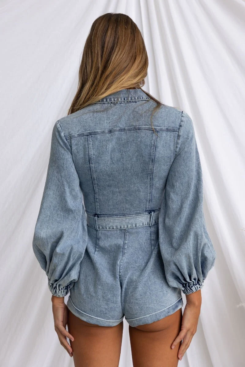 Rover Denim Playsuit - Image 6