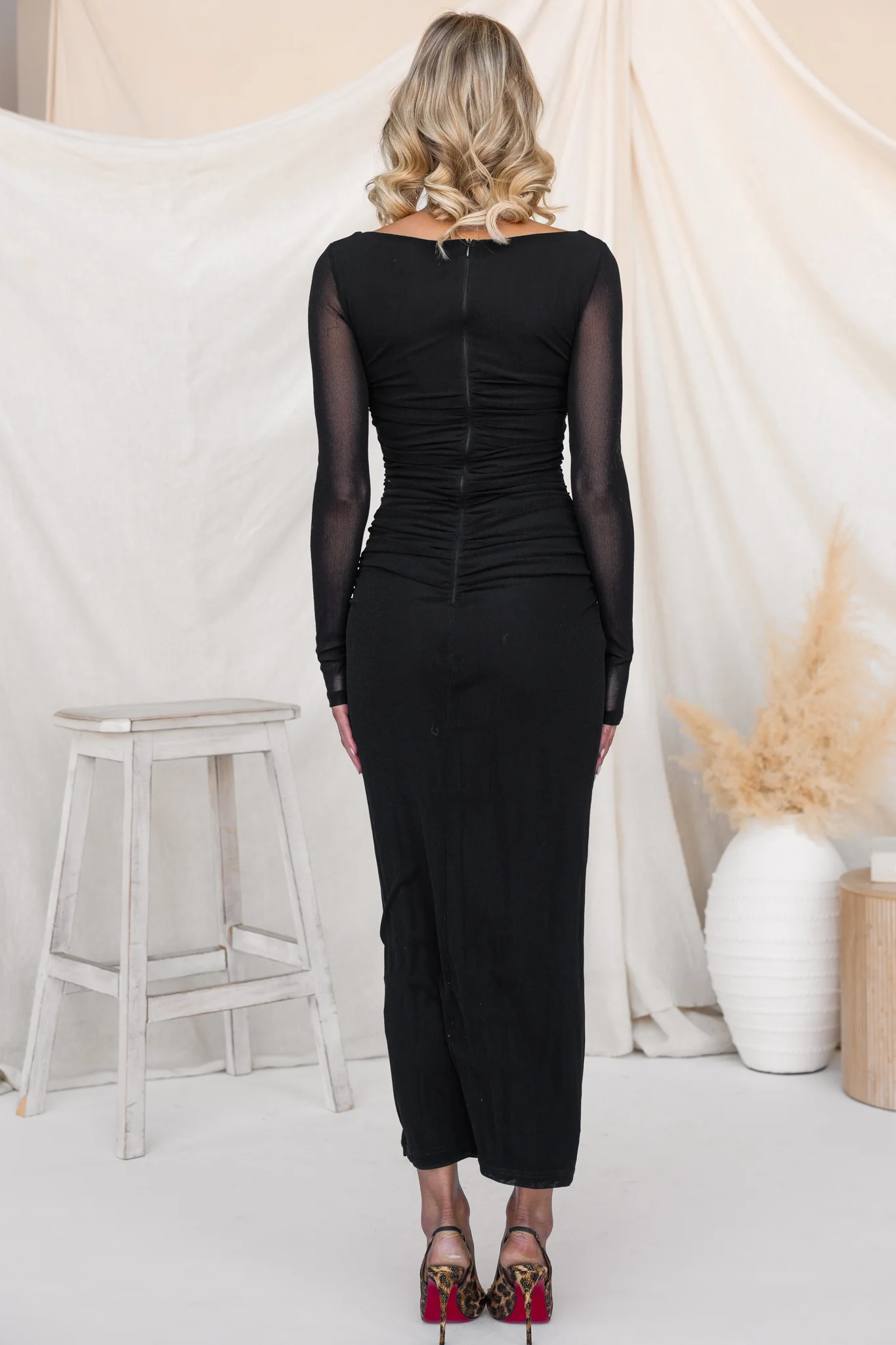 Royal Static Maxi Dress - Image 5