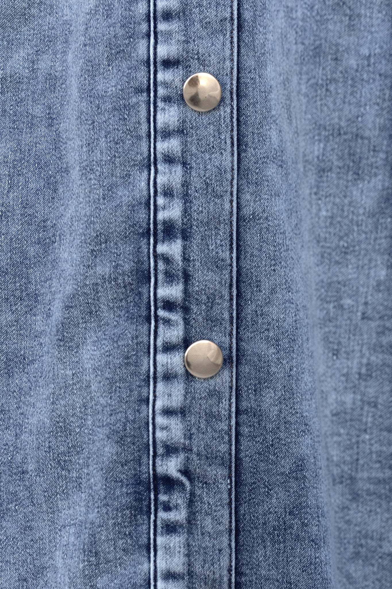 Rustic Denim Maxi Dress - Image 7