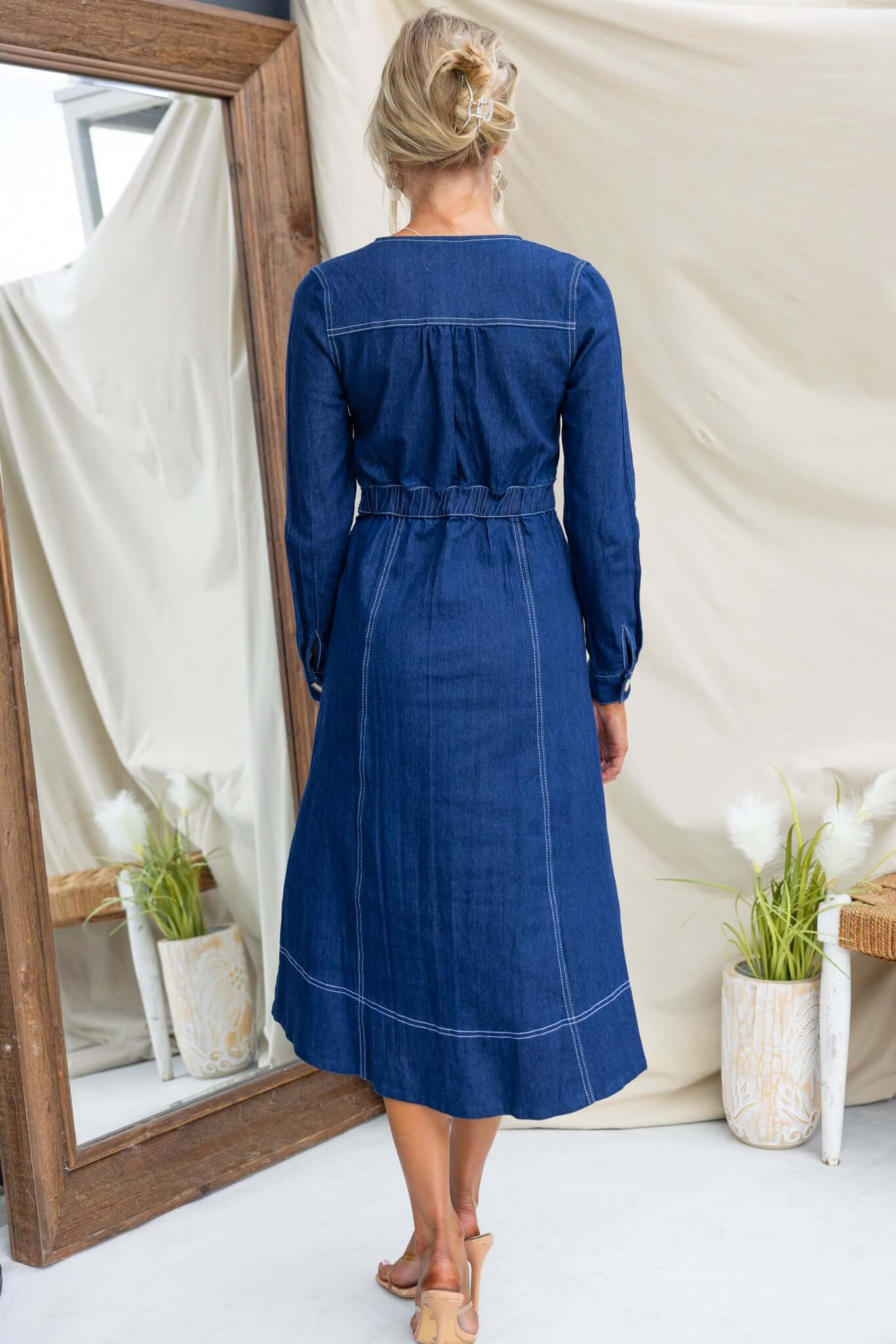 Sharlo Denim Midi Dress - Image 7