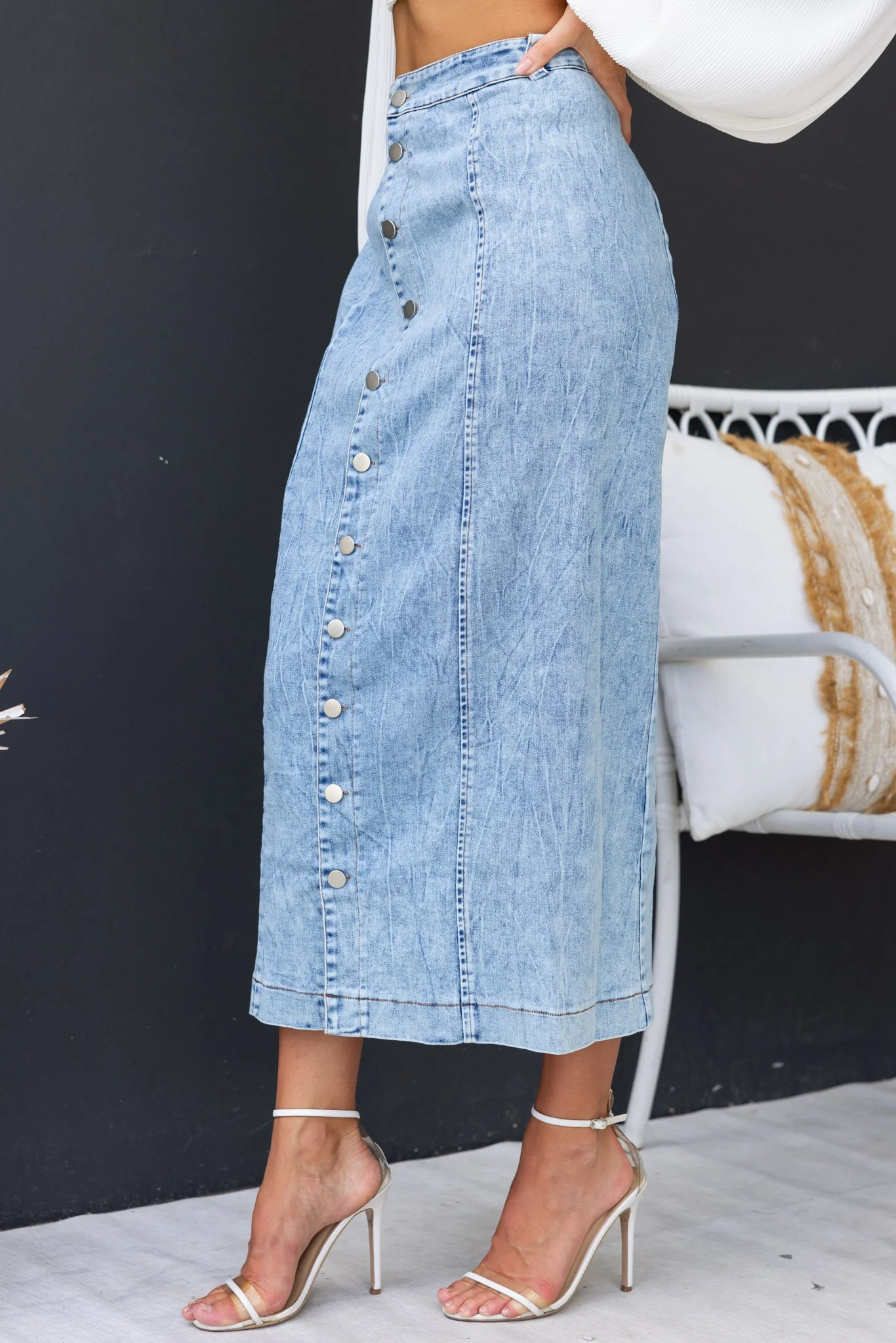 Sofia Denim Midi Skirt - Image 4