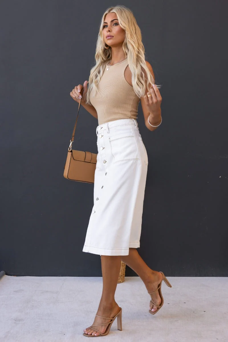 Soma Denim Midi Skirt