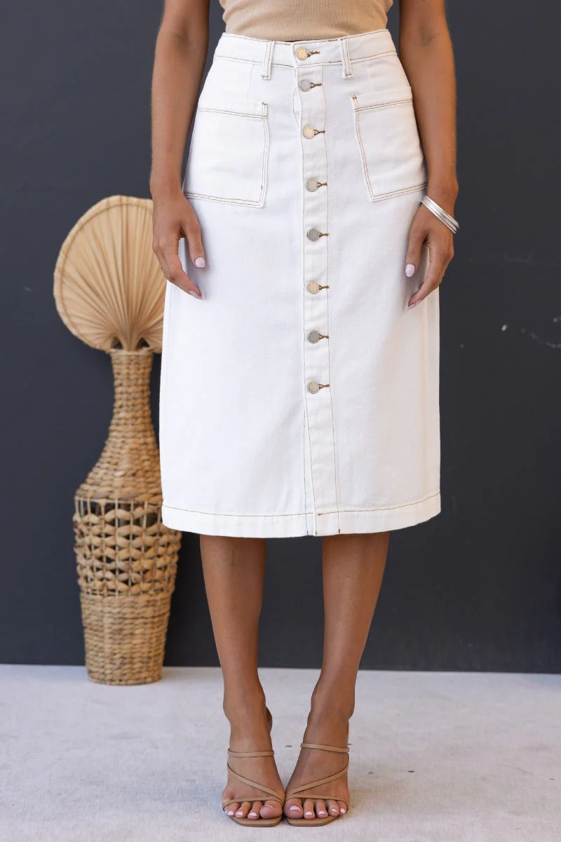 Soma Denim Midi Skirt - Image 4