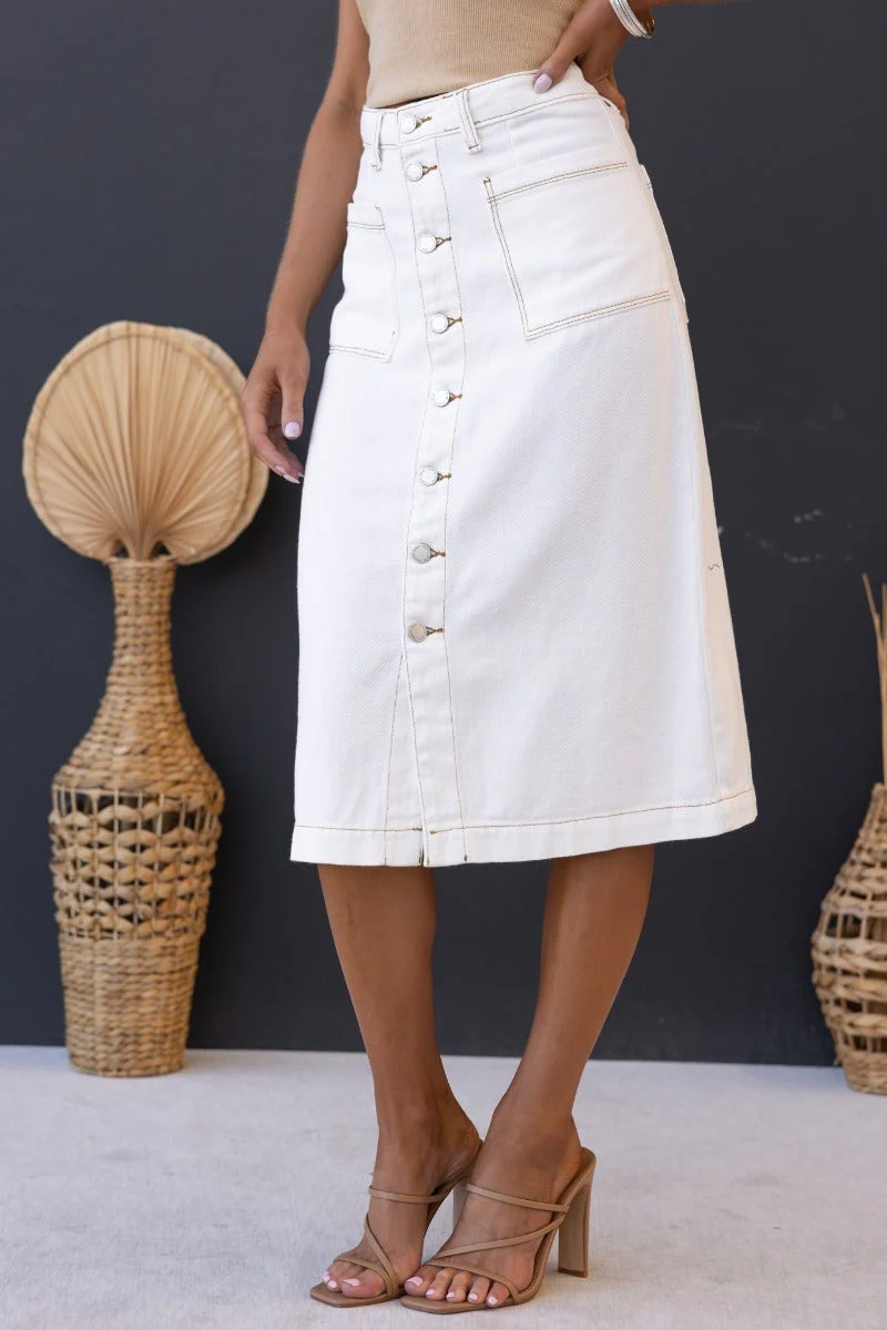 Soma Denim Midi Skirt - Image 5