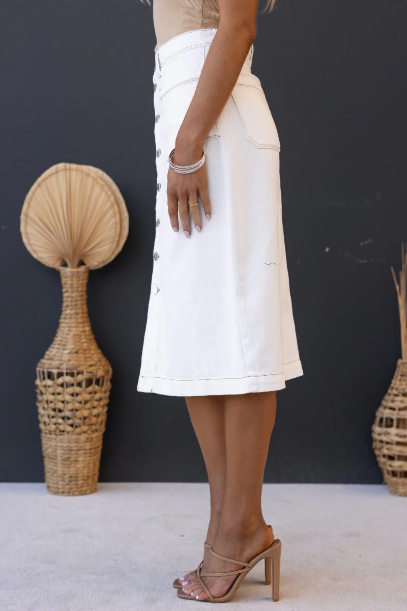 Soma Denim Midi Skirt - Image 6