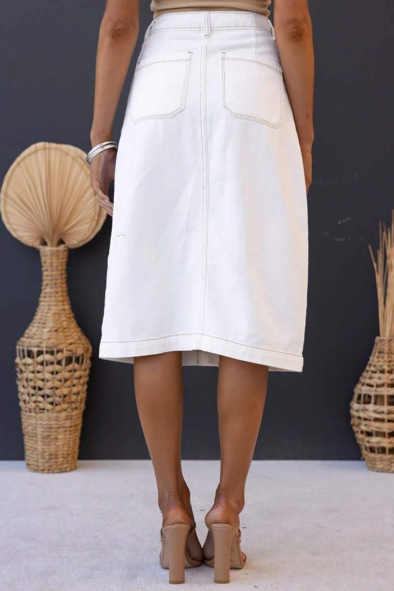 Soma Denim Midi Skirt - Image 7