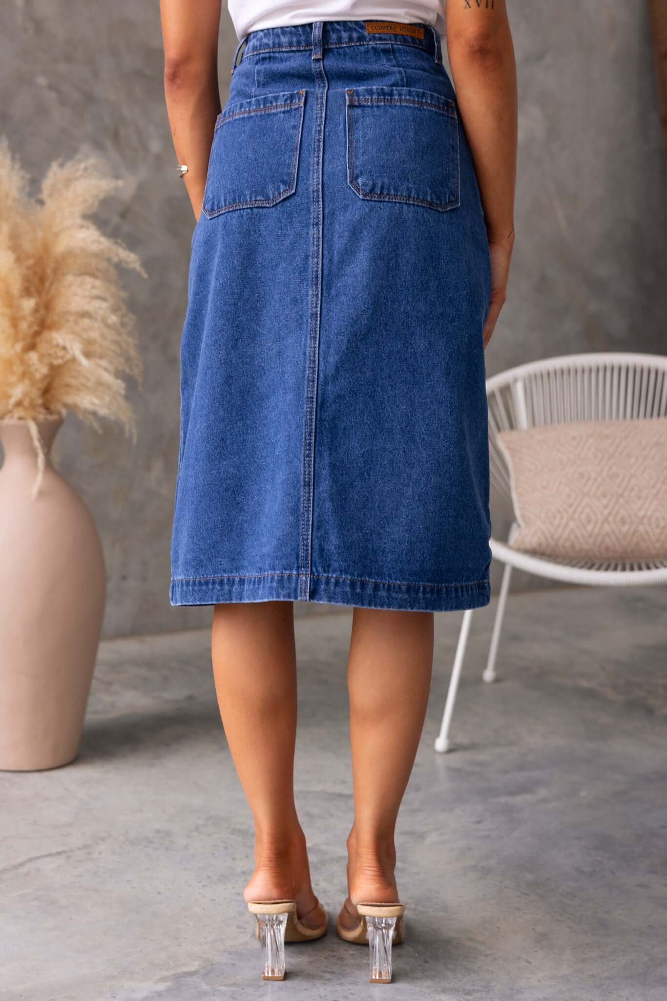 Soma Denim Midi Skirt - Image 6