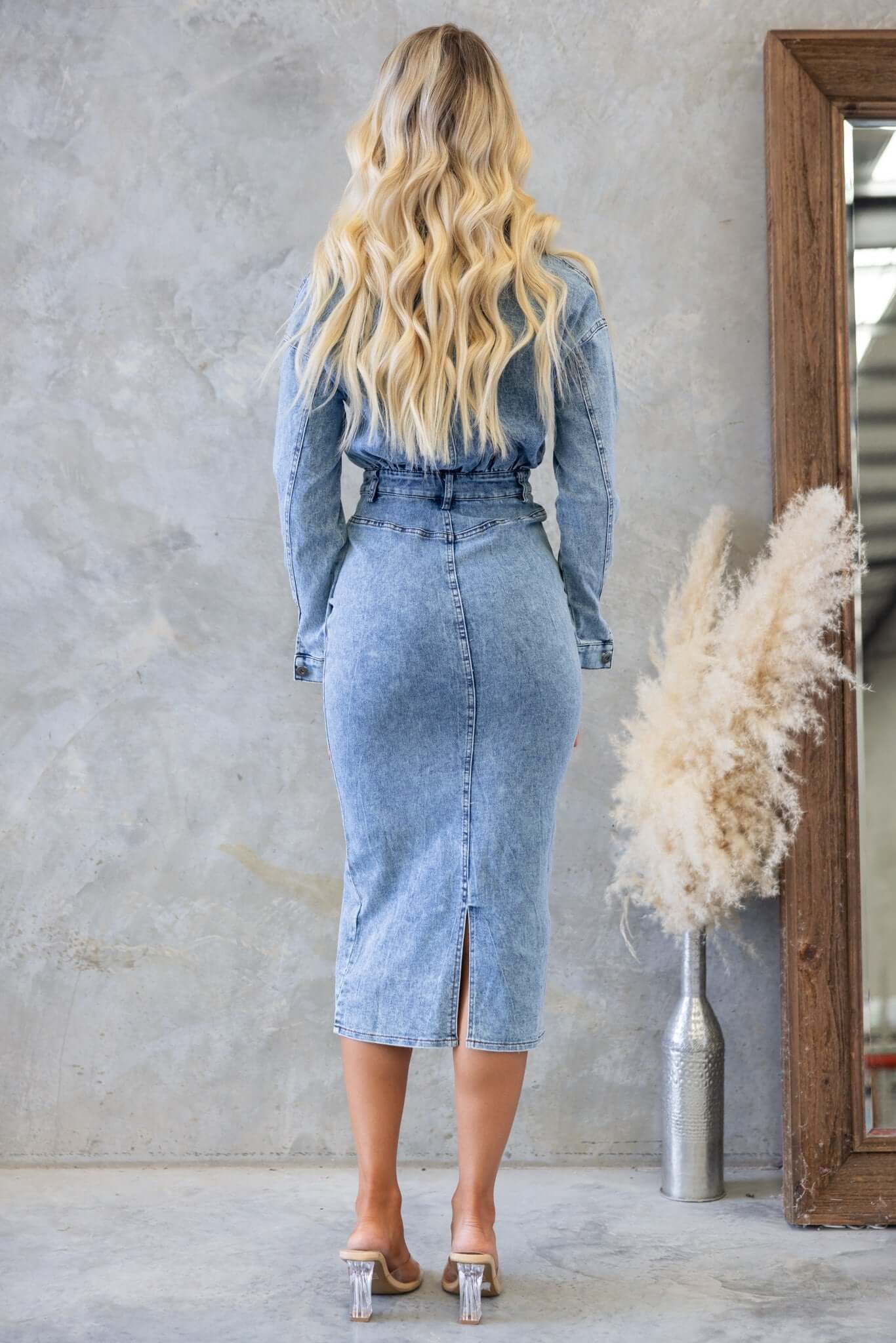 Stamford Denim Midi Dress - Image 6
