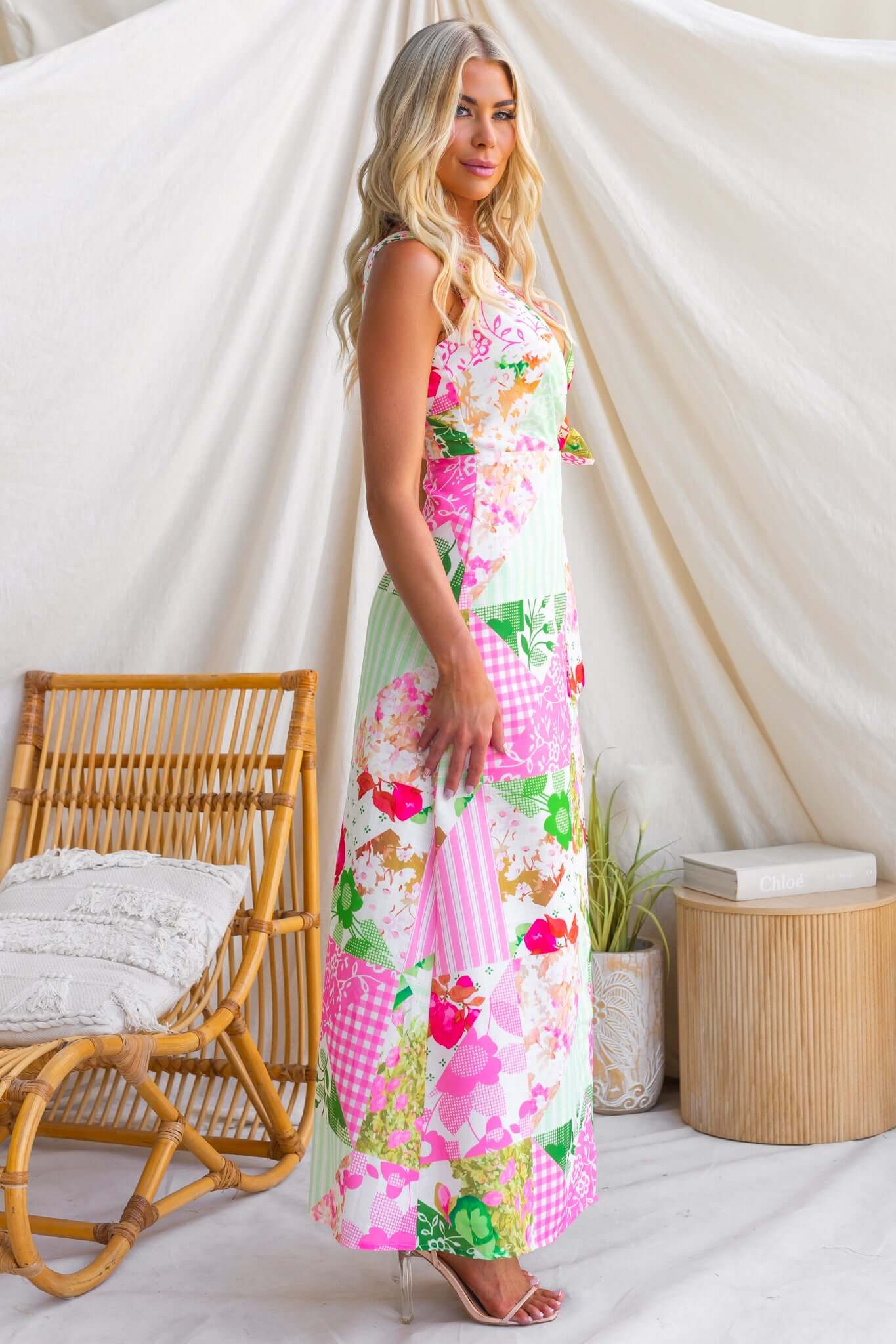 Sugar Static Wrap Maxi Dress - Image 4