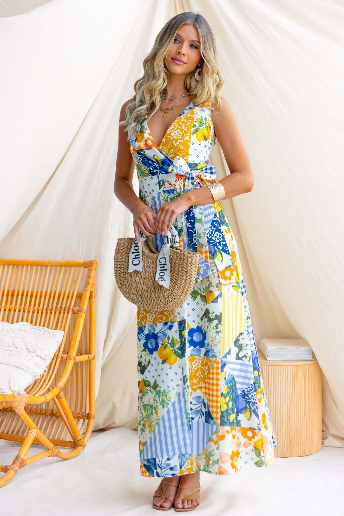 Sugar Static Wrap Maxi Dress - Image 4