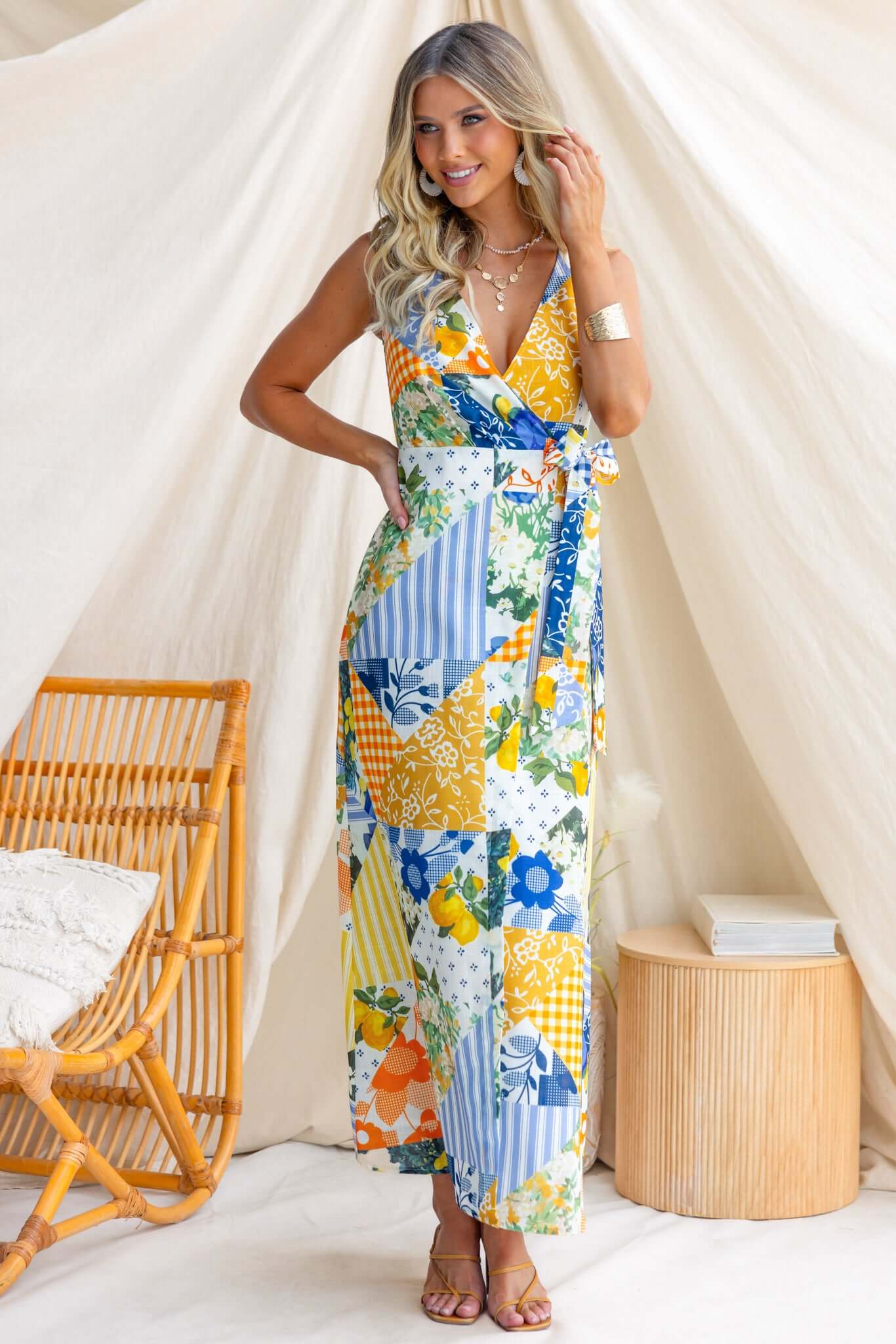 Sugar Static Wrap Maxi Dress - Image 5
