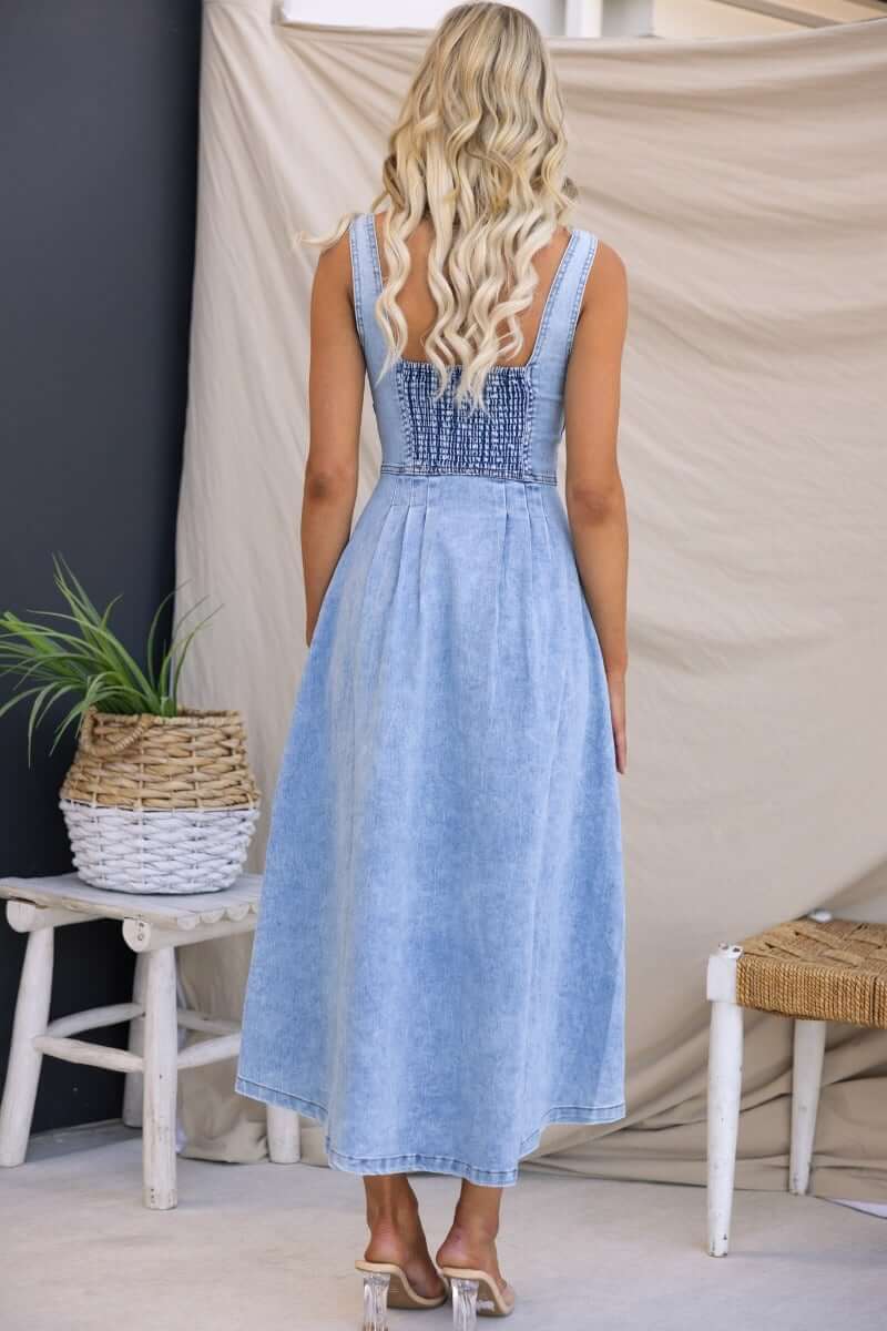 Tailey Denim Midi Dress - Image 7