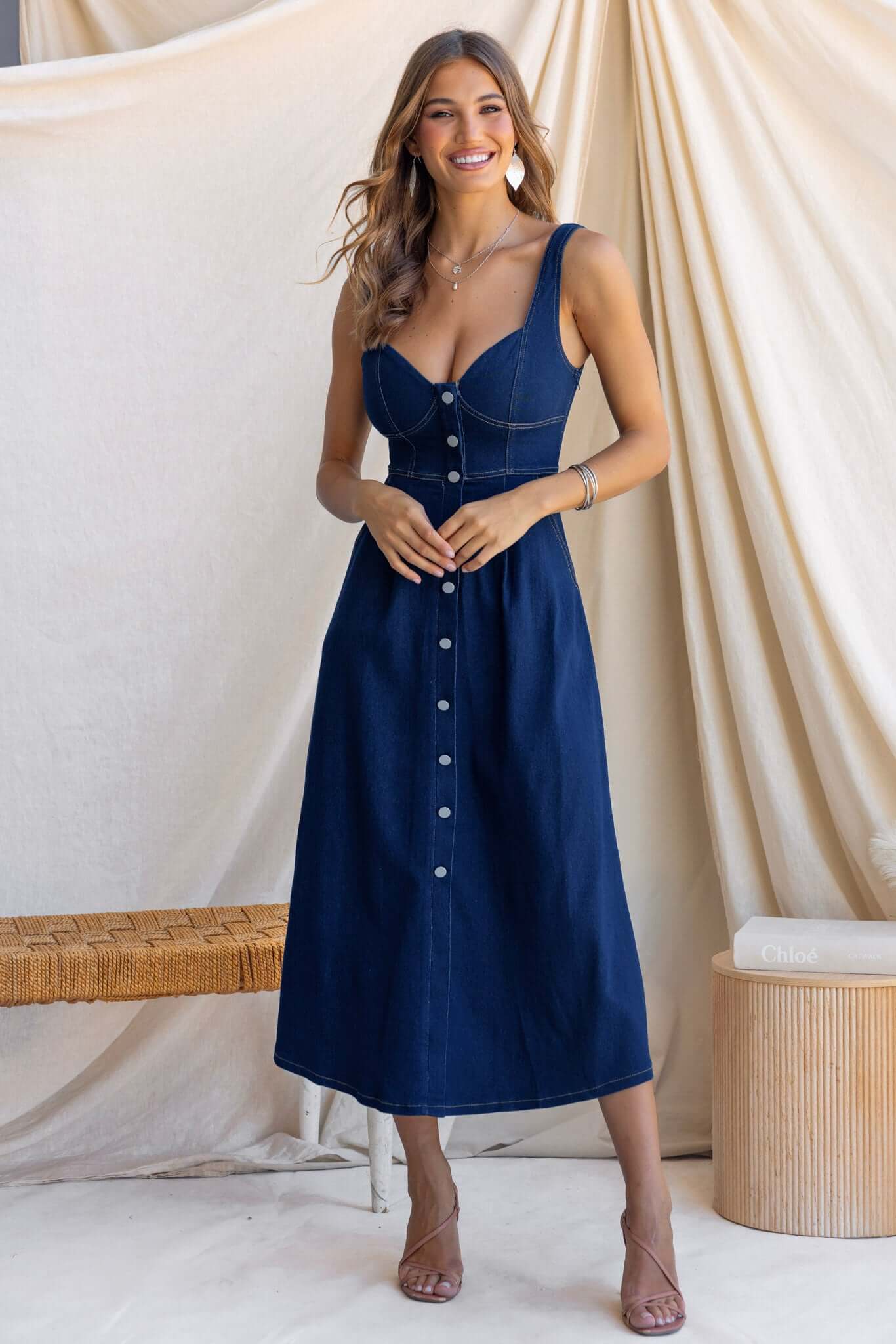 Tailey Denim Midi Dress