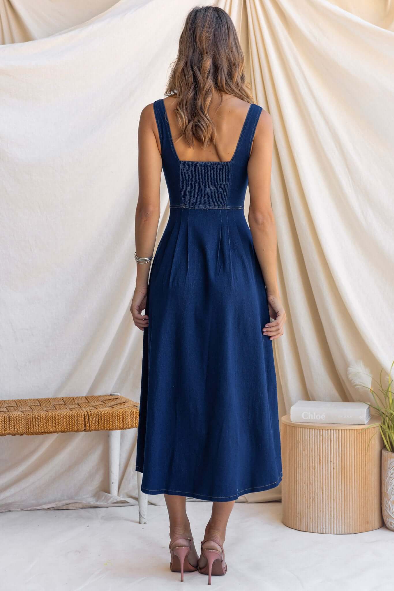 Tailey Denim Midi Dress - Image 4