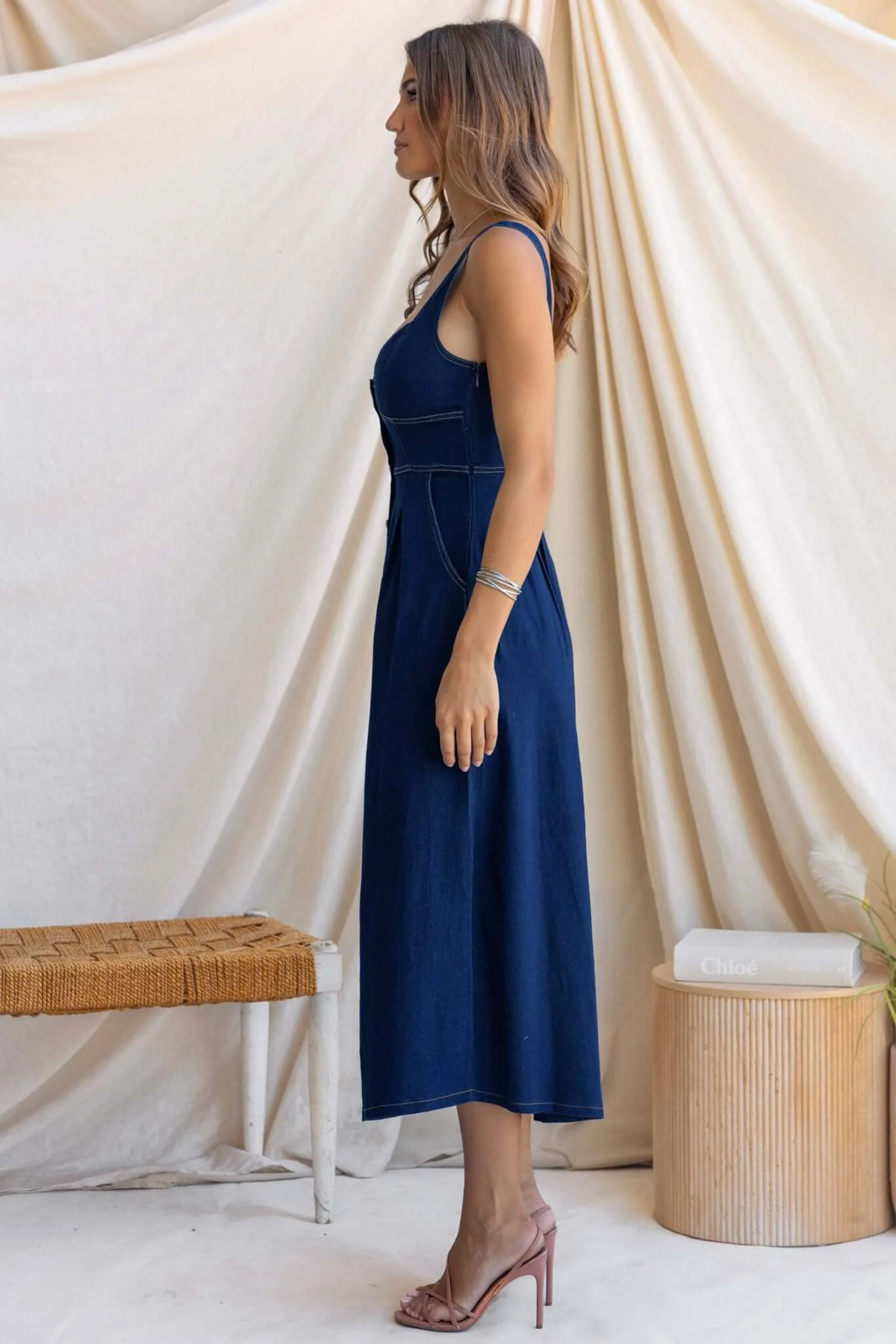 Tailey Denim Midi Dress - Image 5